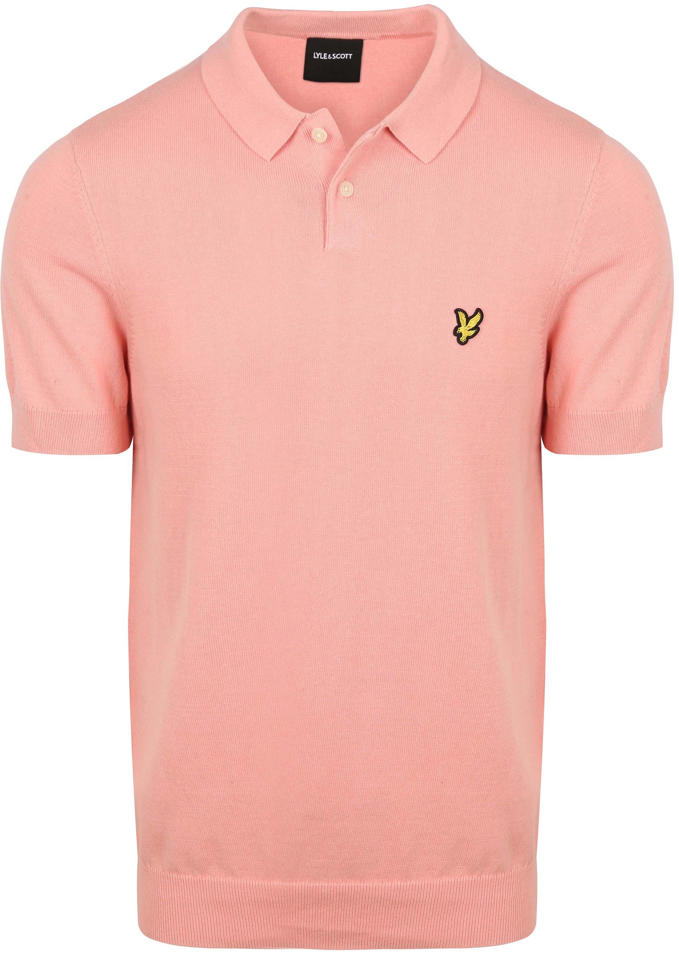 Lyle & Scott Knitted Polo Shirt Grapefruit Pink order online | KN2412V-Y120 | Suitable Lithuania