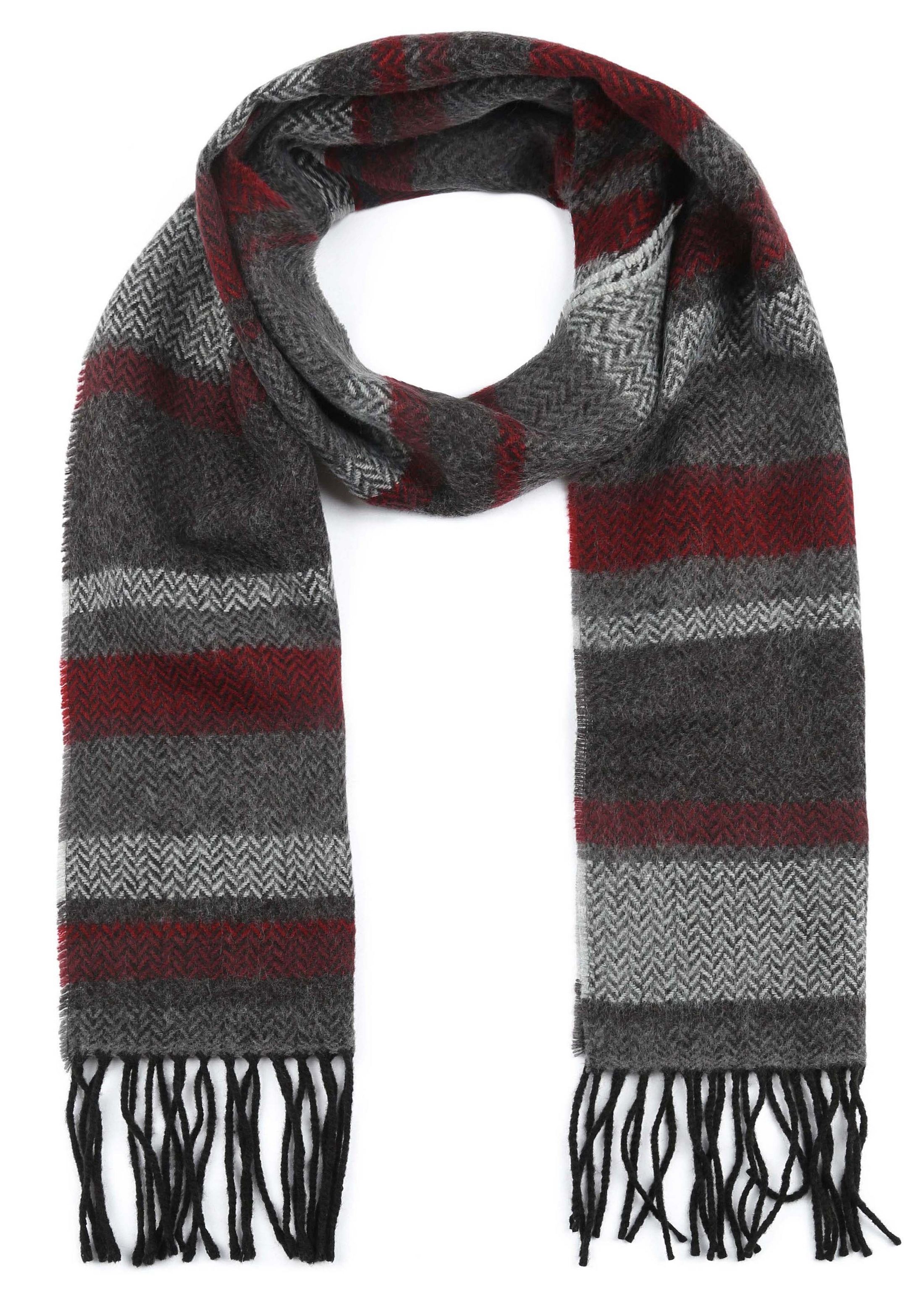 Suitable Heren Sjaal Rood Grijs 22-03 Sjaal kopen | Suitable