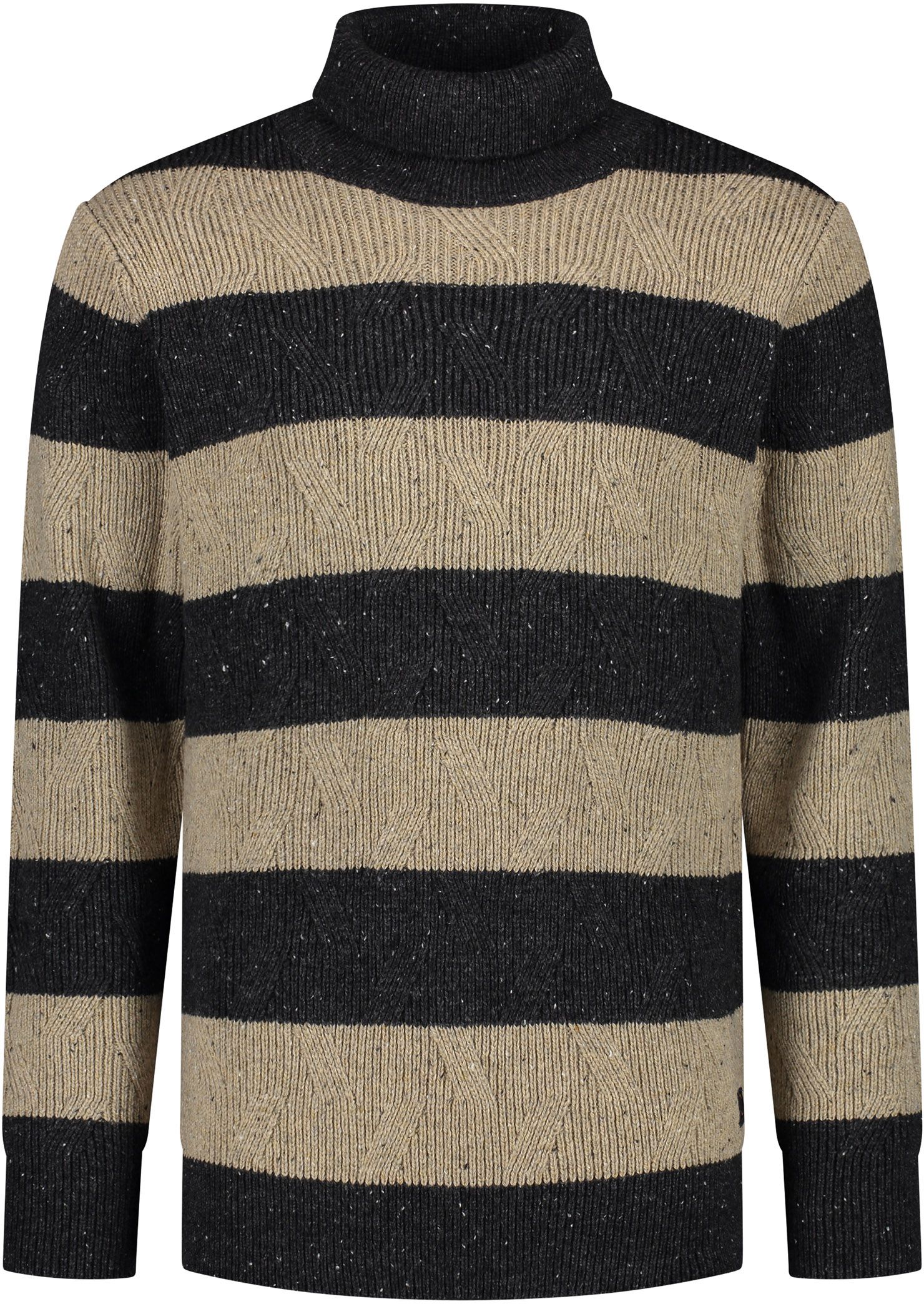 Dstrezzed Rollkragenpullover Wool Mix Streif Anthrazit kaufen | 405518-995 | Suitable