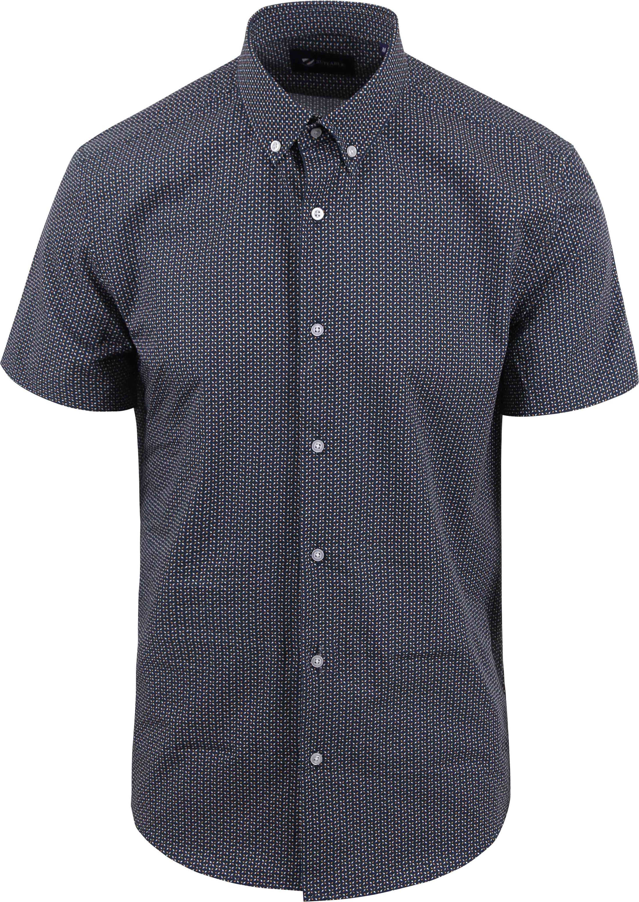 Suitable Camicia Blu SSL-23-06-frizle navy 