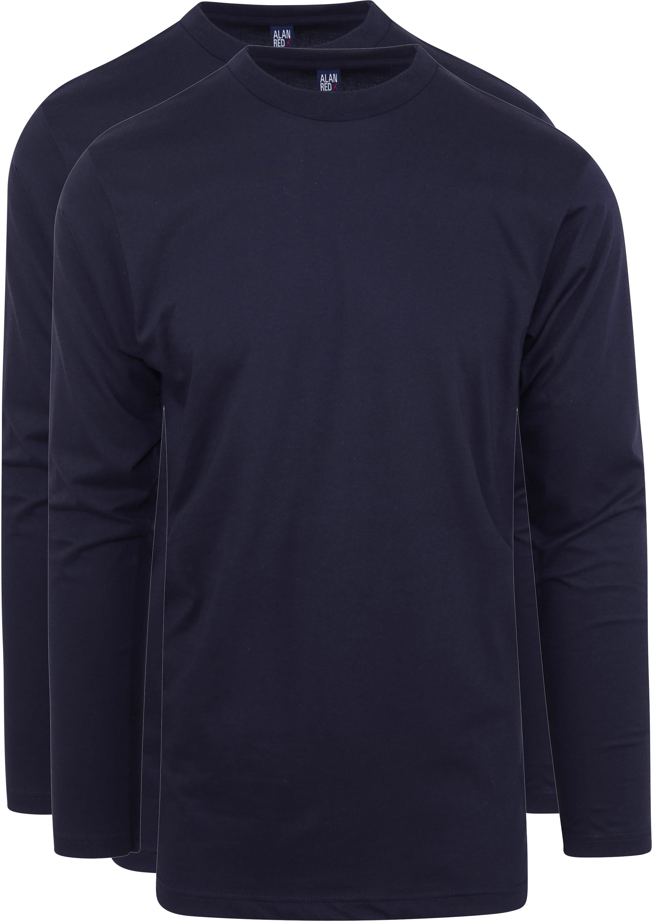 Alan Red T-shirt Niebieski 3128/2P/06 Virginia LS Navy 2-pack