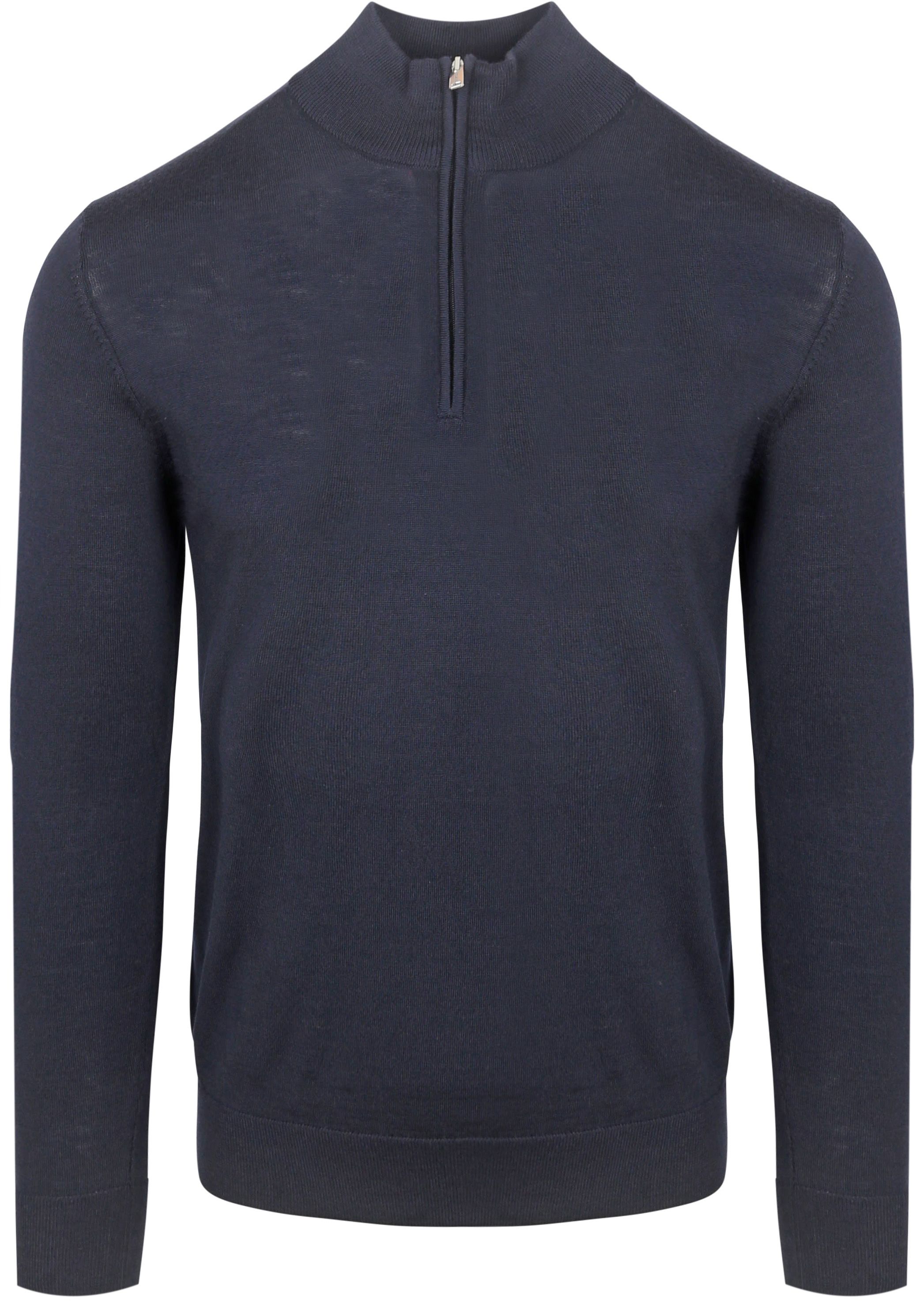 Profuomo Pull Demi-Zip Laine Mérinos Marine PPVJ30003D-P commander en ligne | Suitable