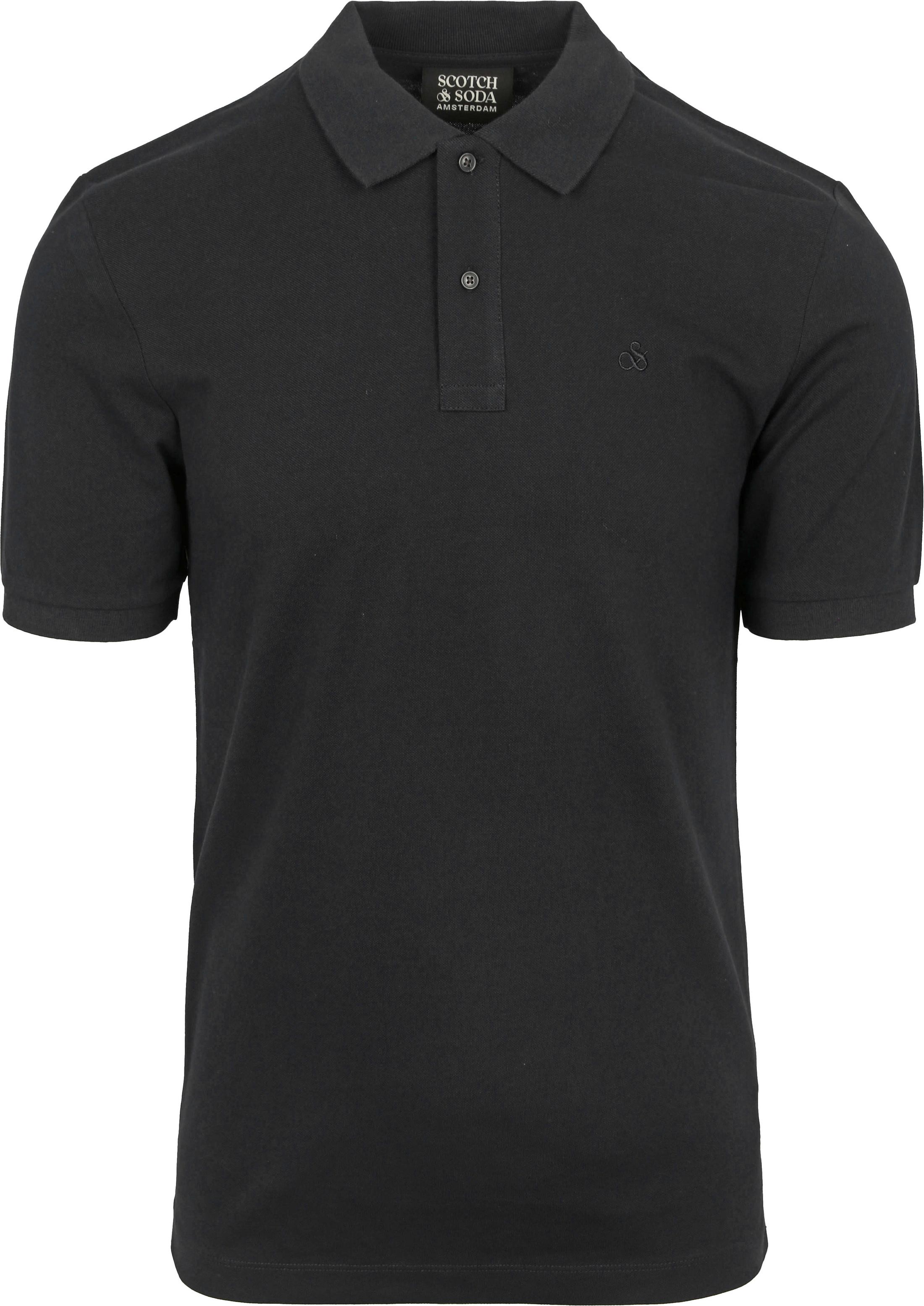 Scotch And Soda Core Piqué Polo Svart 179201-001