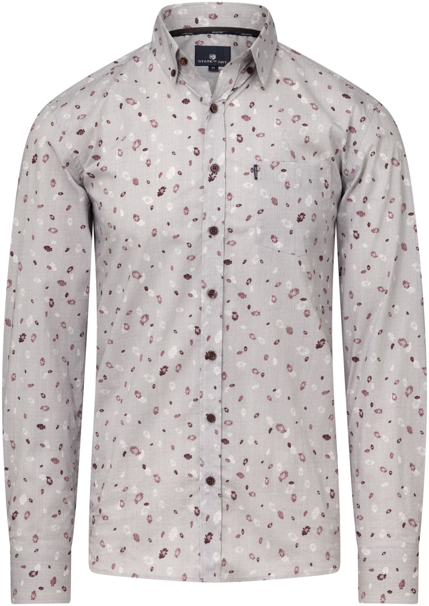 State of Art Chemise Impression Gris commander en ligne | Suitable