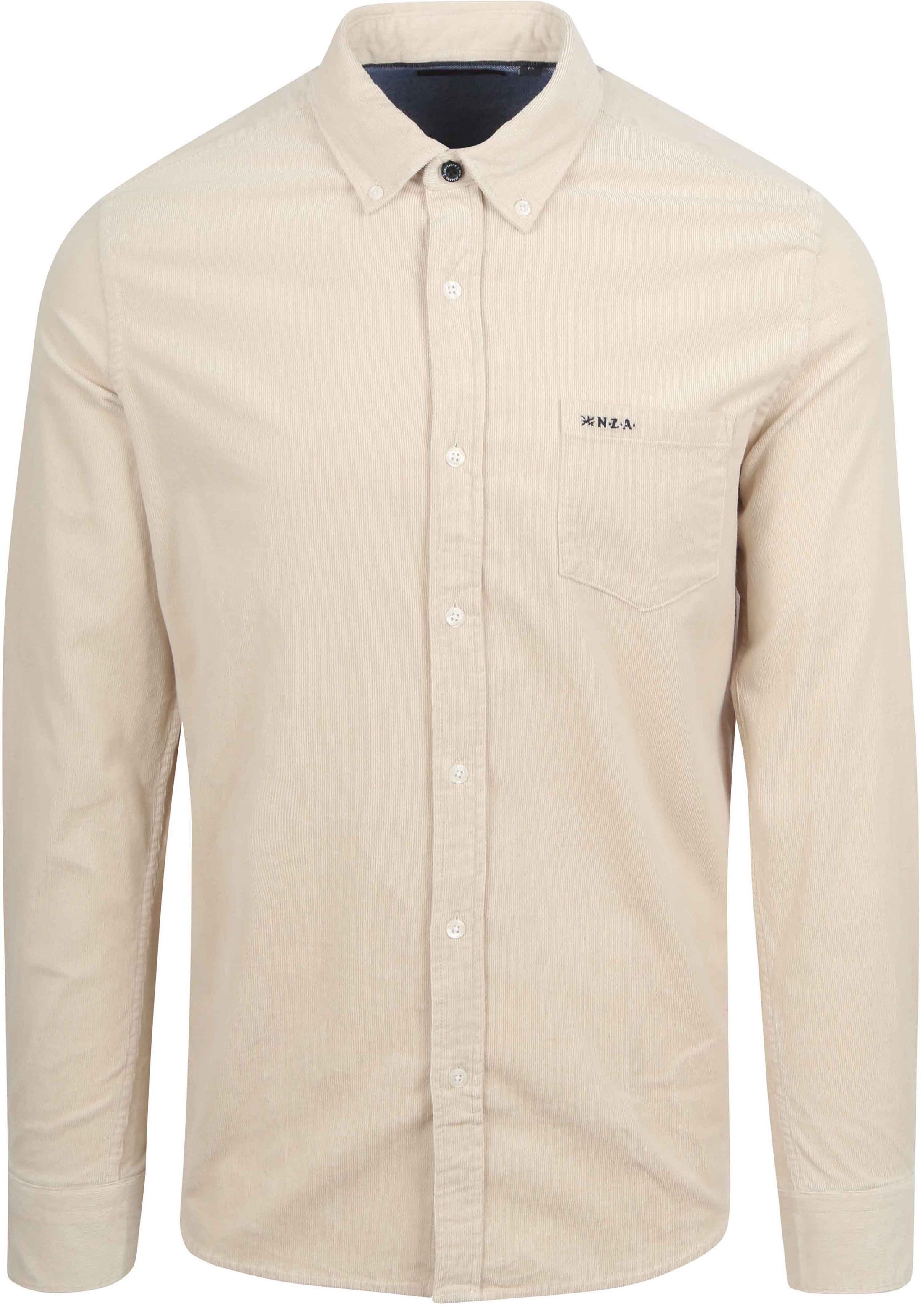 NZA Skjorte Omar Fin Corduroy Ecru 24HN504-1116