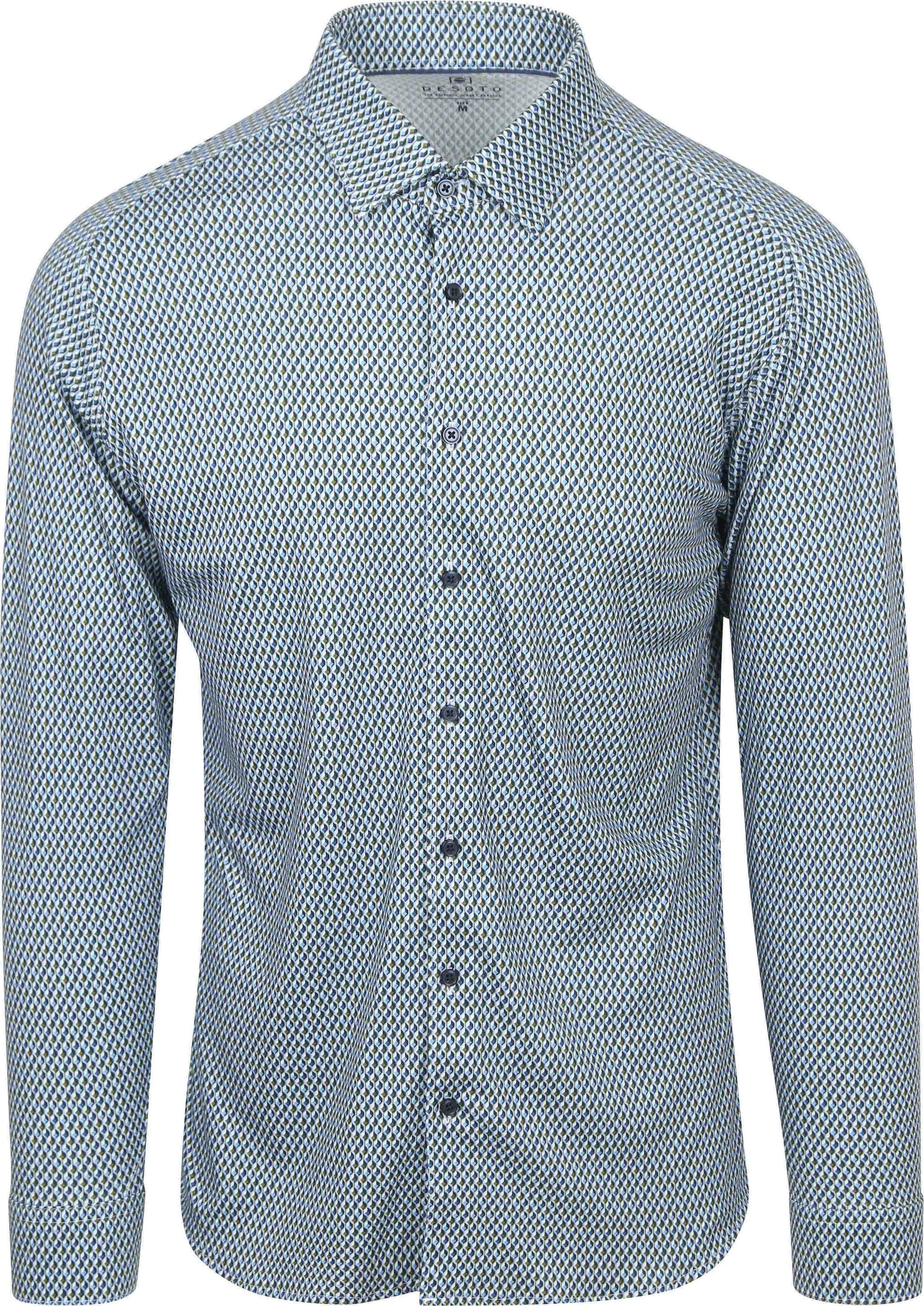 Desoto Camicia Blu 88228-3-651 