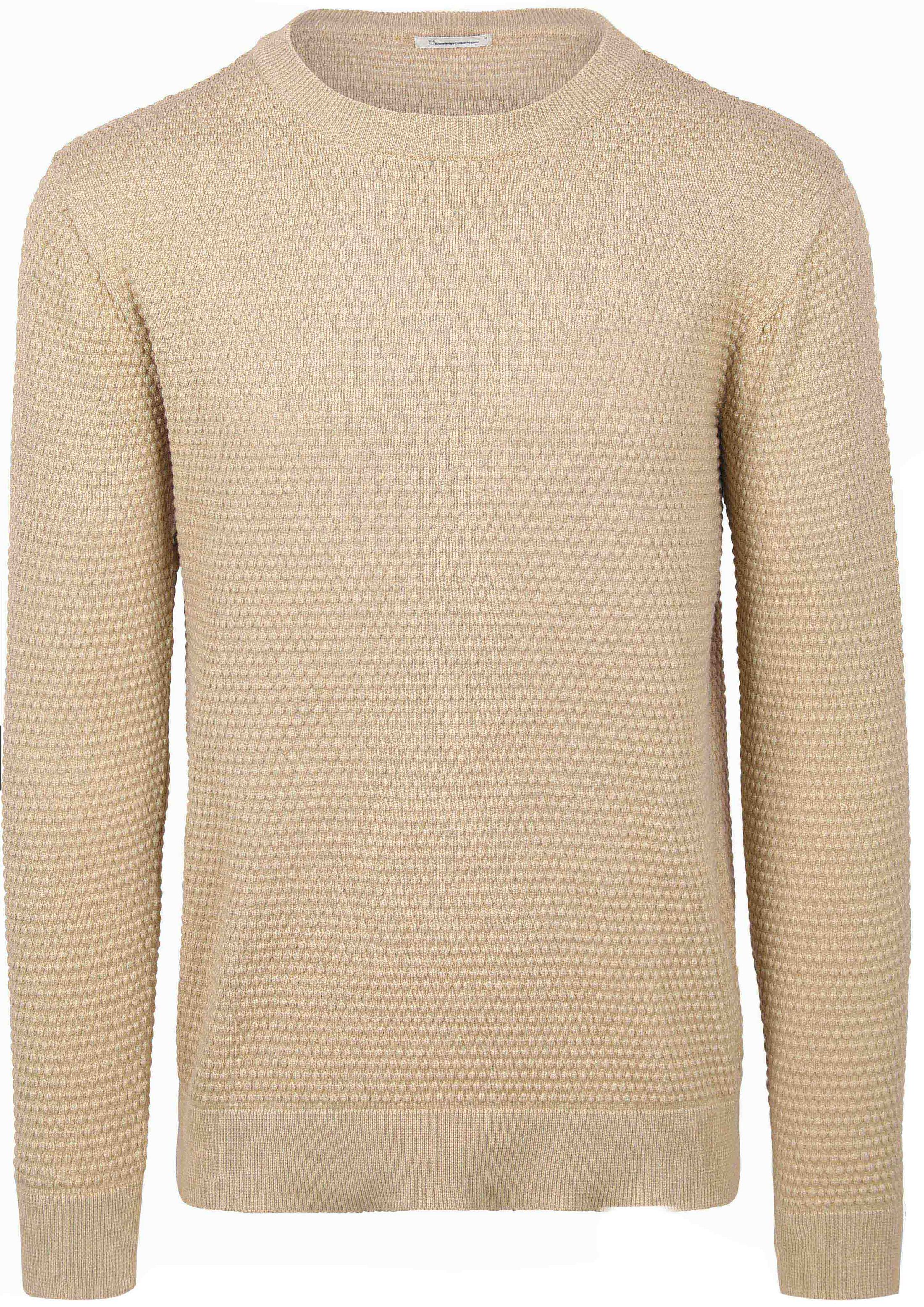 KnowledgeCotton Apparel Trøje Bubble Strik Beige 1080067-1228