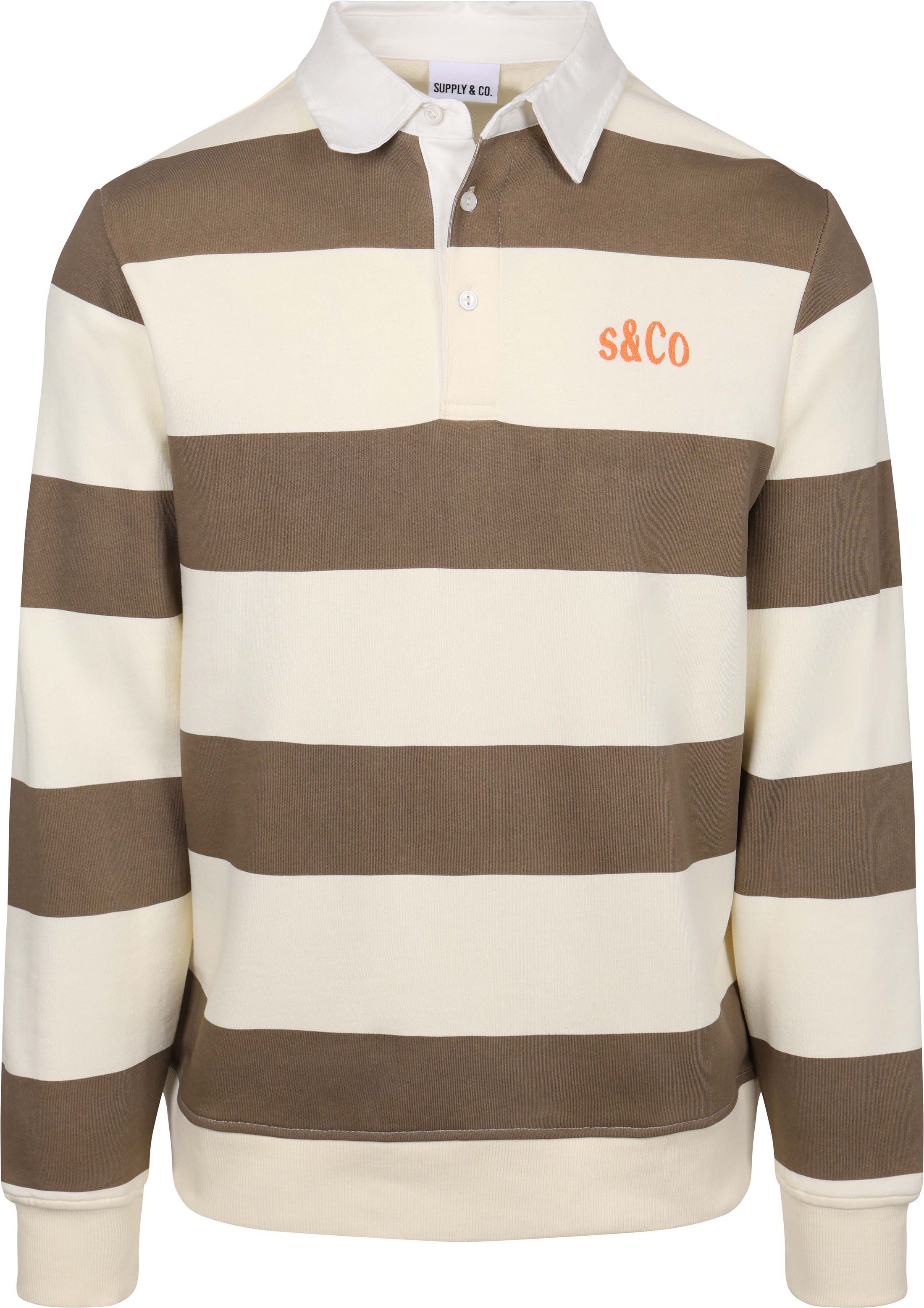 Supply & Co Langermet Polo Stripet Brun