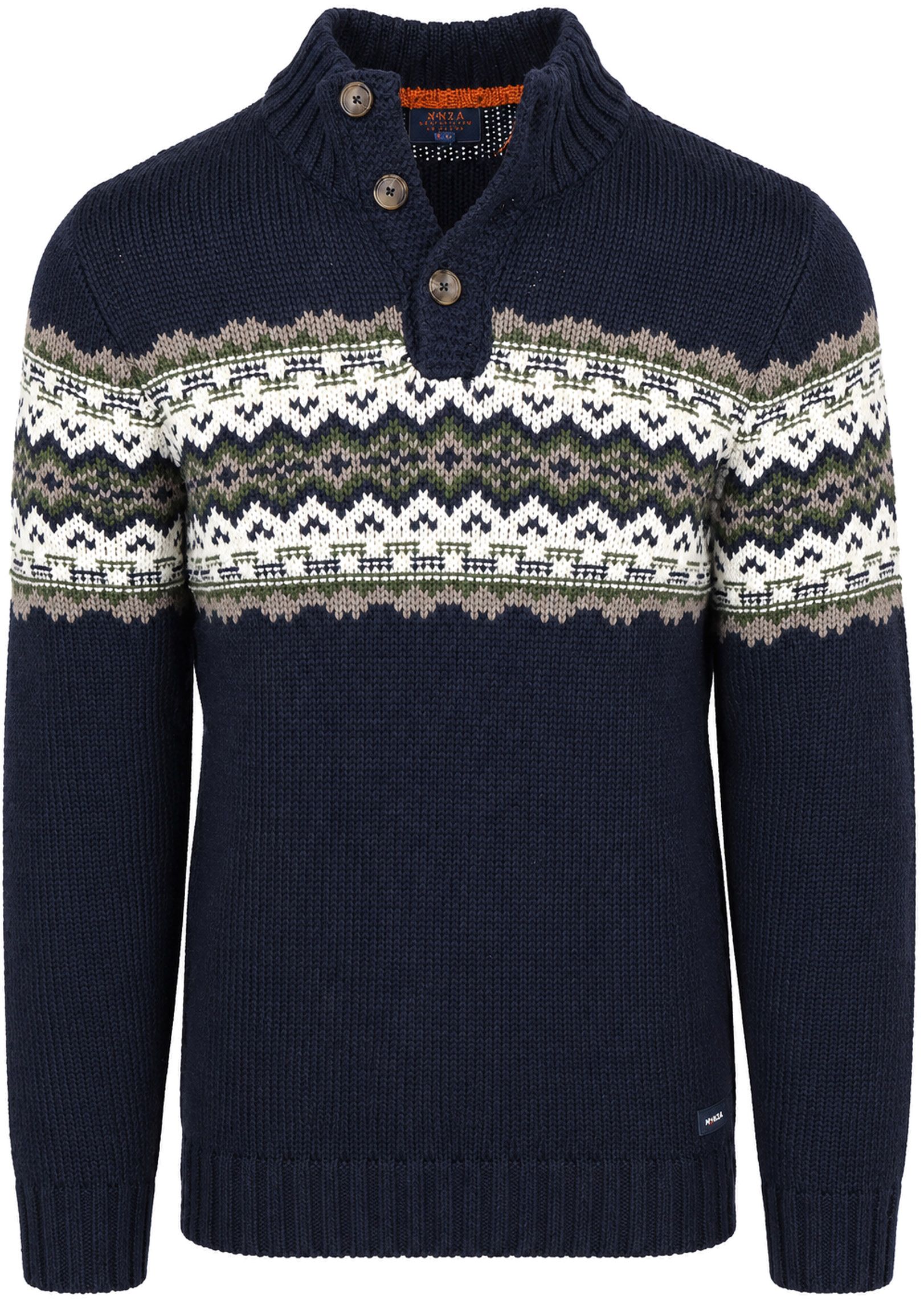 NZA Jersey Nordic Mezcla de lana Azul marino 26KN492-2627