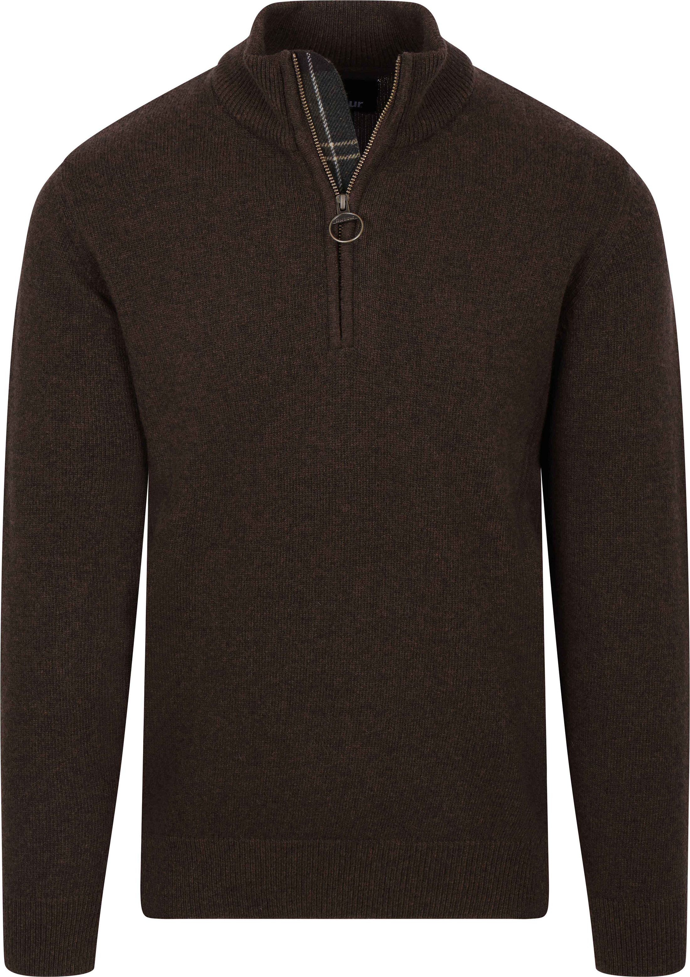 Barbour Holden Half Zip Pullover Wool Dark Oak order online | MKN0837-BR17 | Suitable Hungary