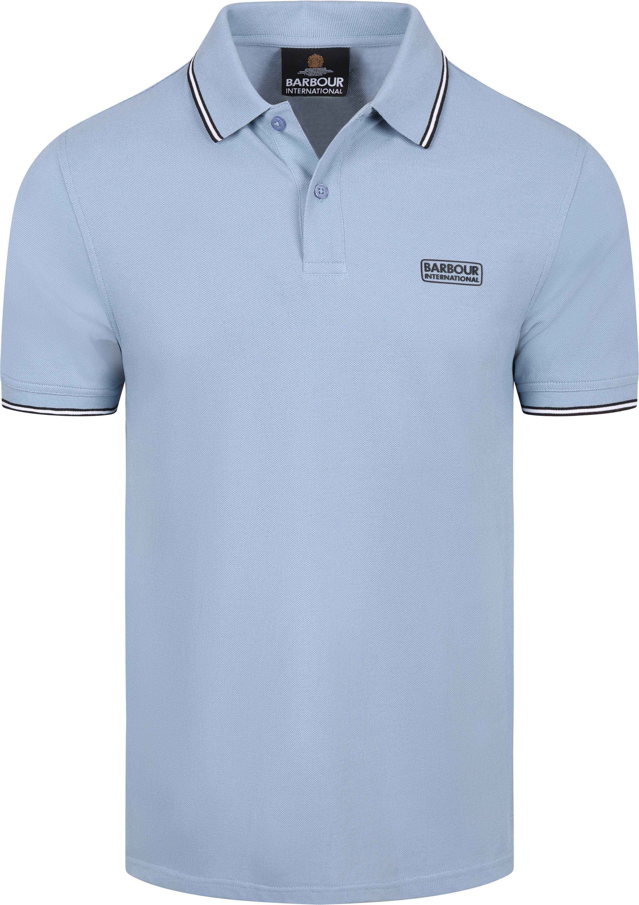 Barbour International Piqué Poloshirt Evan Tipped Bleu MML1399-BL34 commander en ligne | Suitable