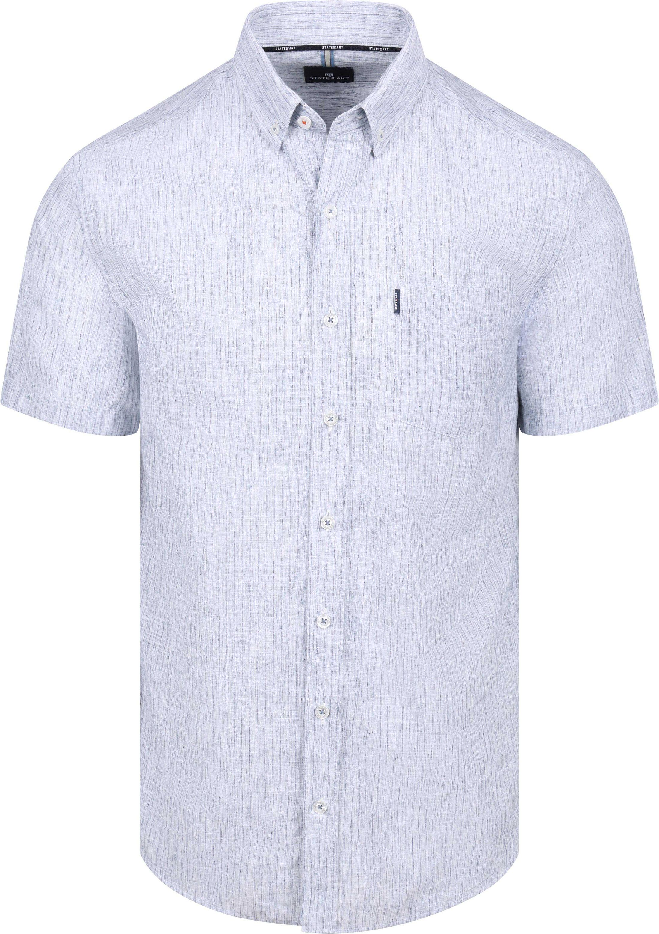 State of Art Short Sleeve Shirt Faux Stripe Blauw 26216918-5311 kopen | Suitable