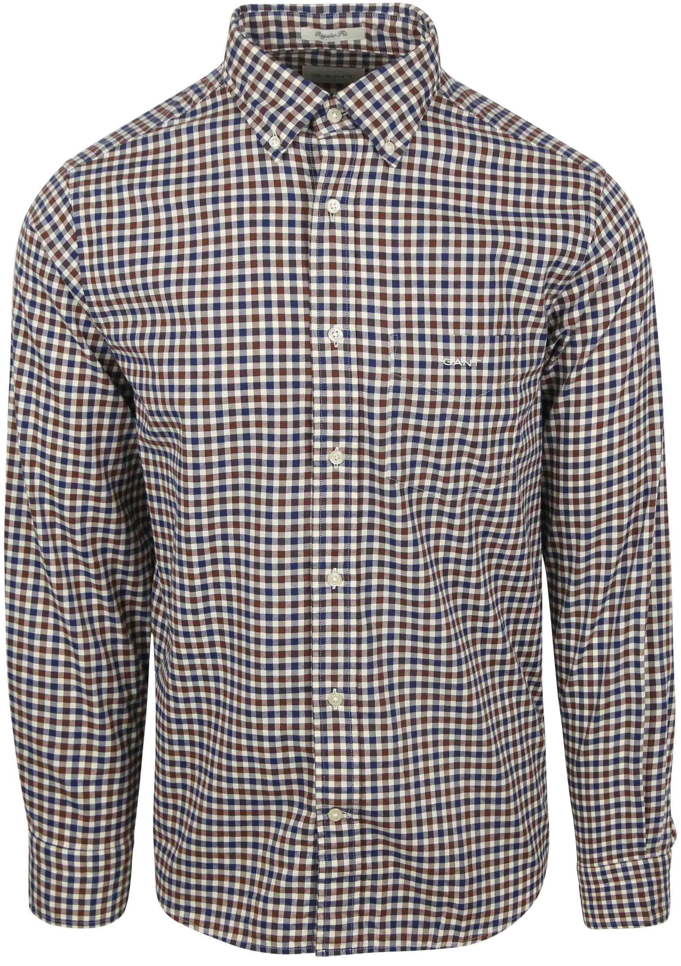 Køb Gant Casual Skjorte Twill Ternet Brun 3250233-229 | Suitable