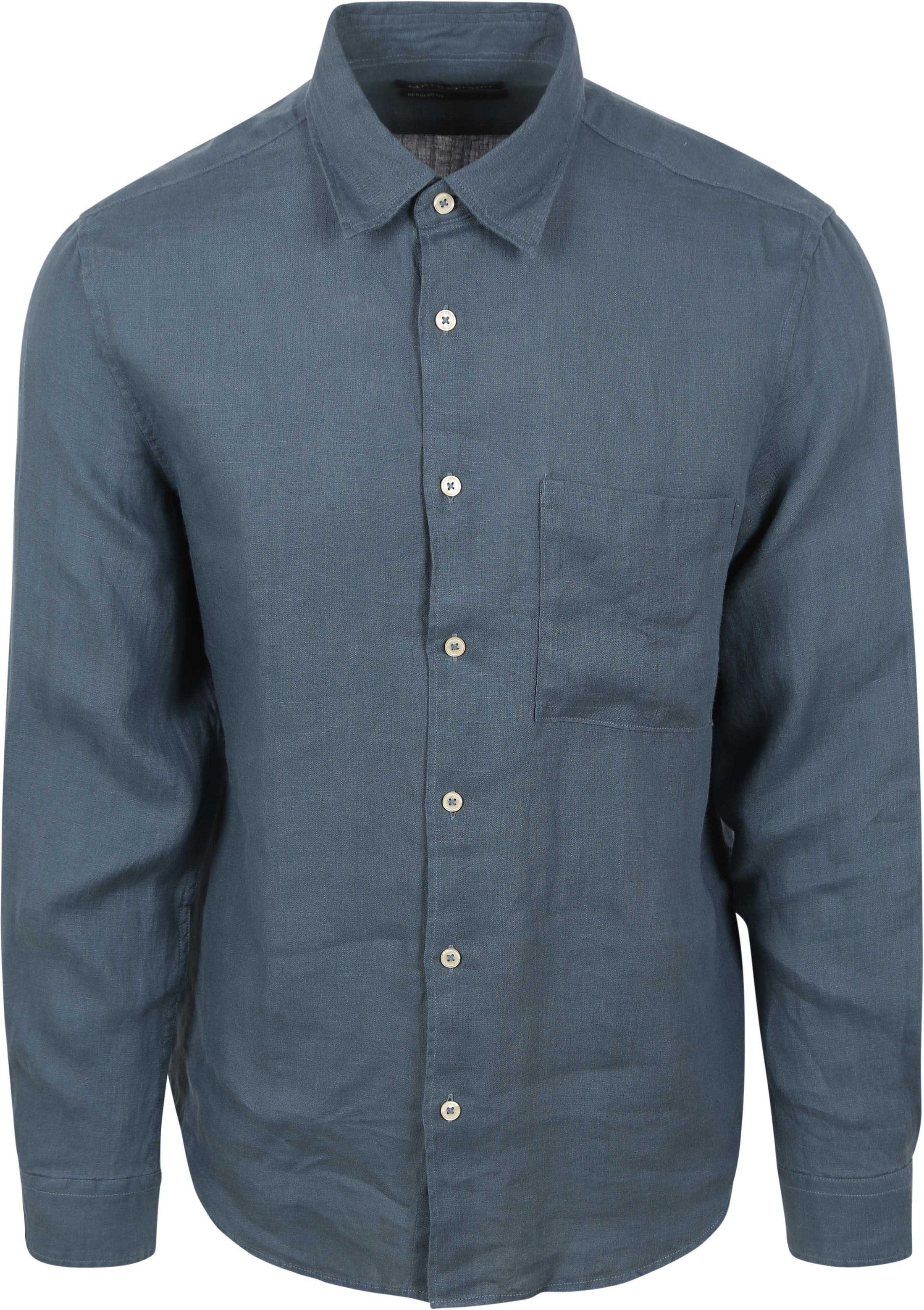Marc O'Polo Hemd Leinen Dunkelblau  kaufen | M23742842318-870 | Suitable