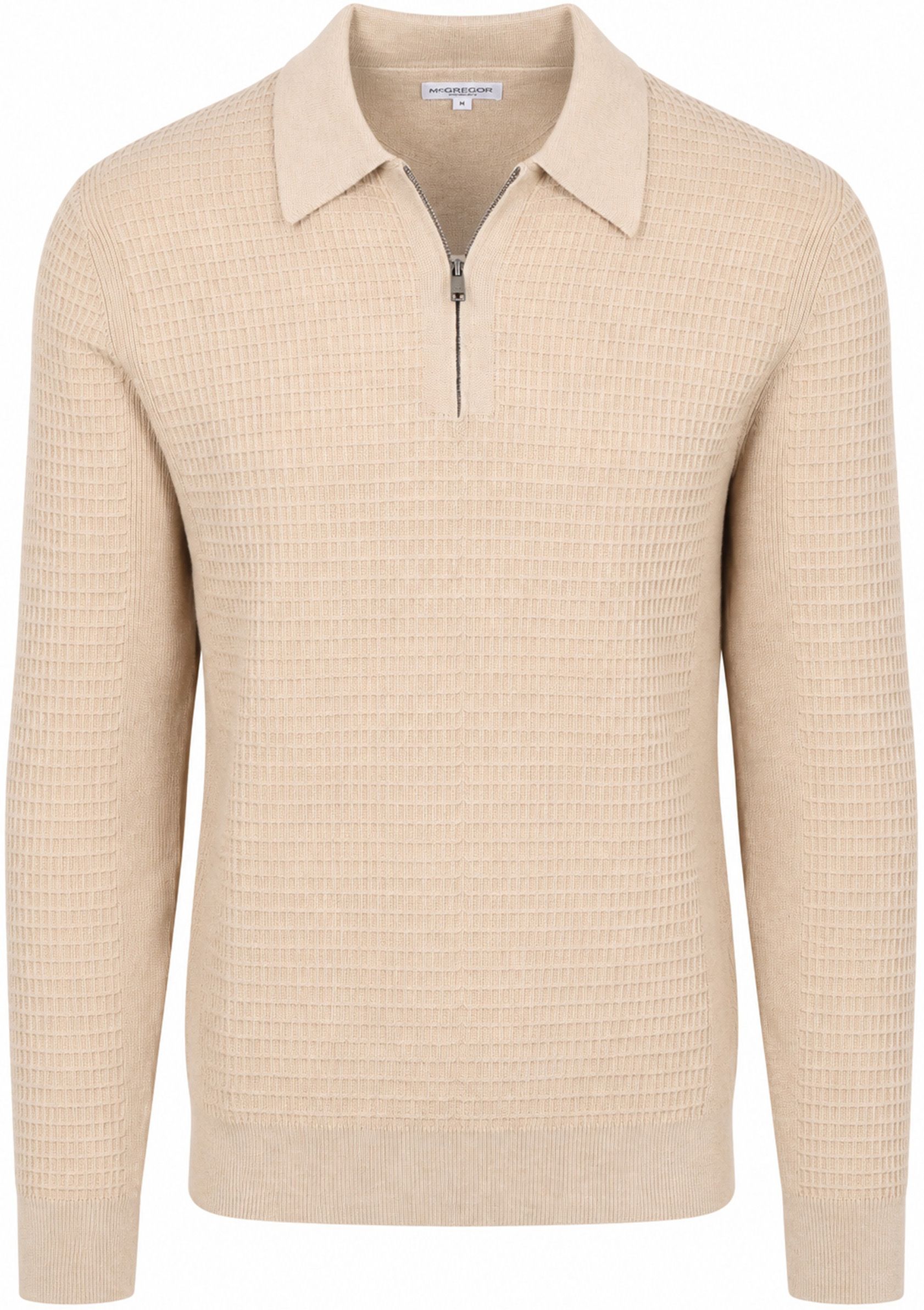 McGregor Pull zippé col montant Polo Knitted Structure Sand commander en ligne | MM262.1206.01-3100 | Suitable Luxembourg