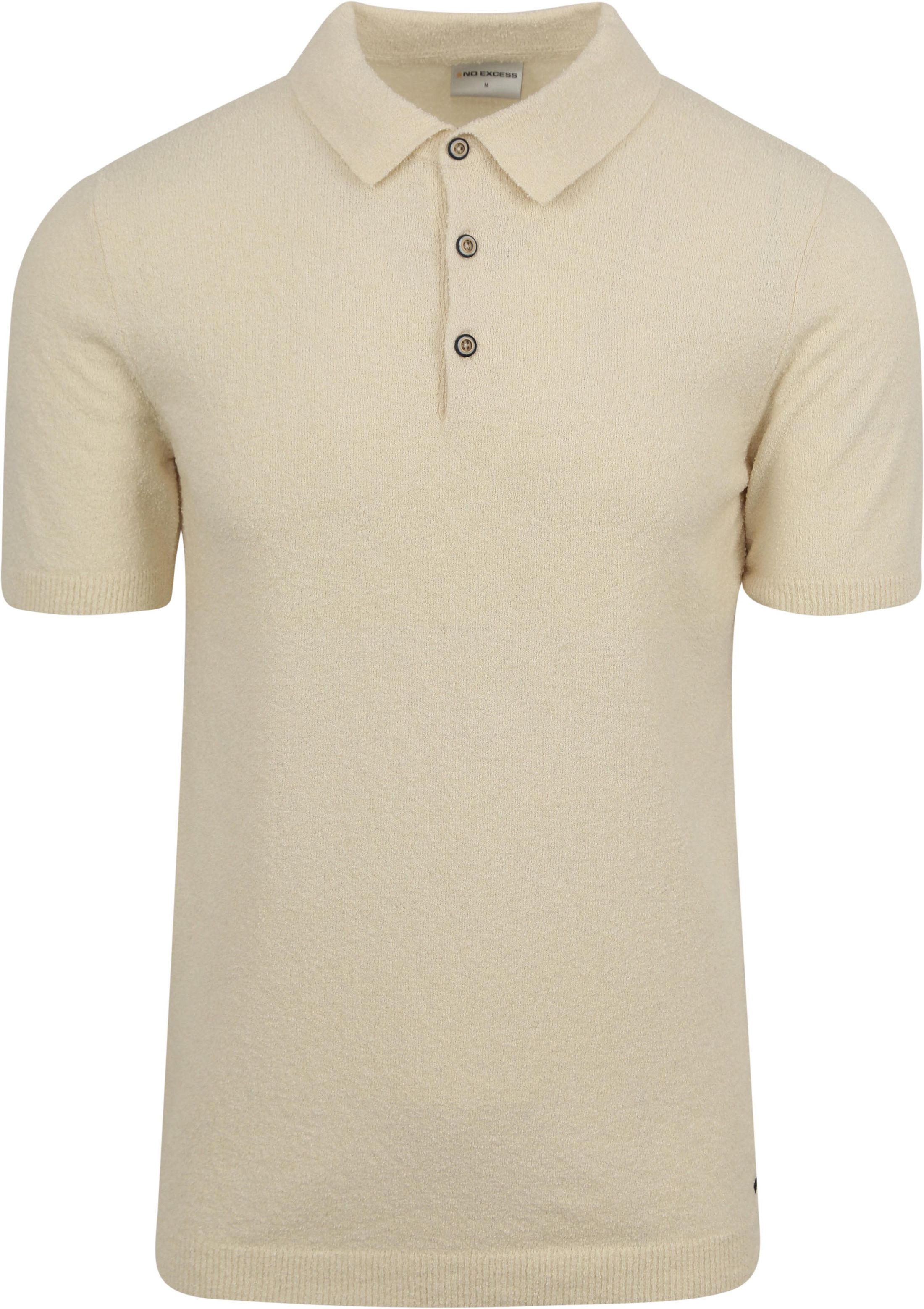 No Excess Knitted Poloshirt Structuur Ecru 23210244-016 kopen | Suitable