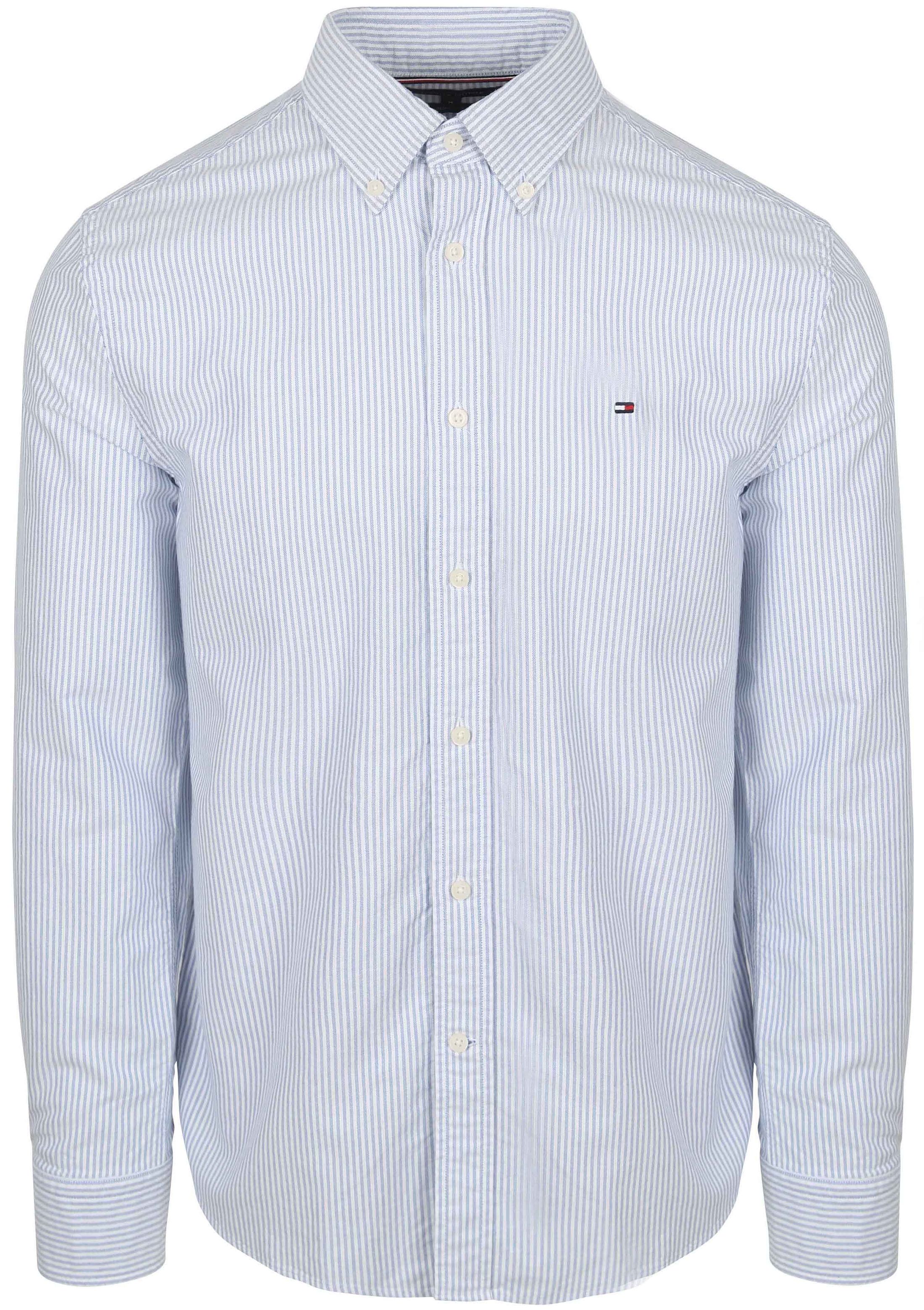 Tommy Hilfiger Oxford Skjorte Stribe Lyseblå MW0MW36238-0G0