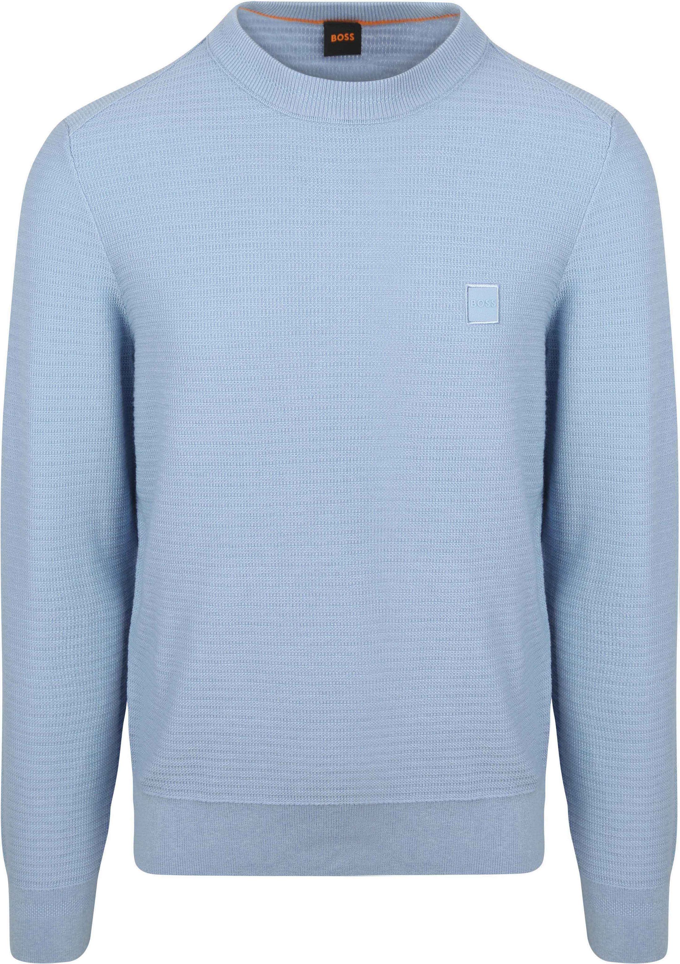 BOSS Sweter Niebieski 50527584-470 