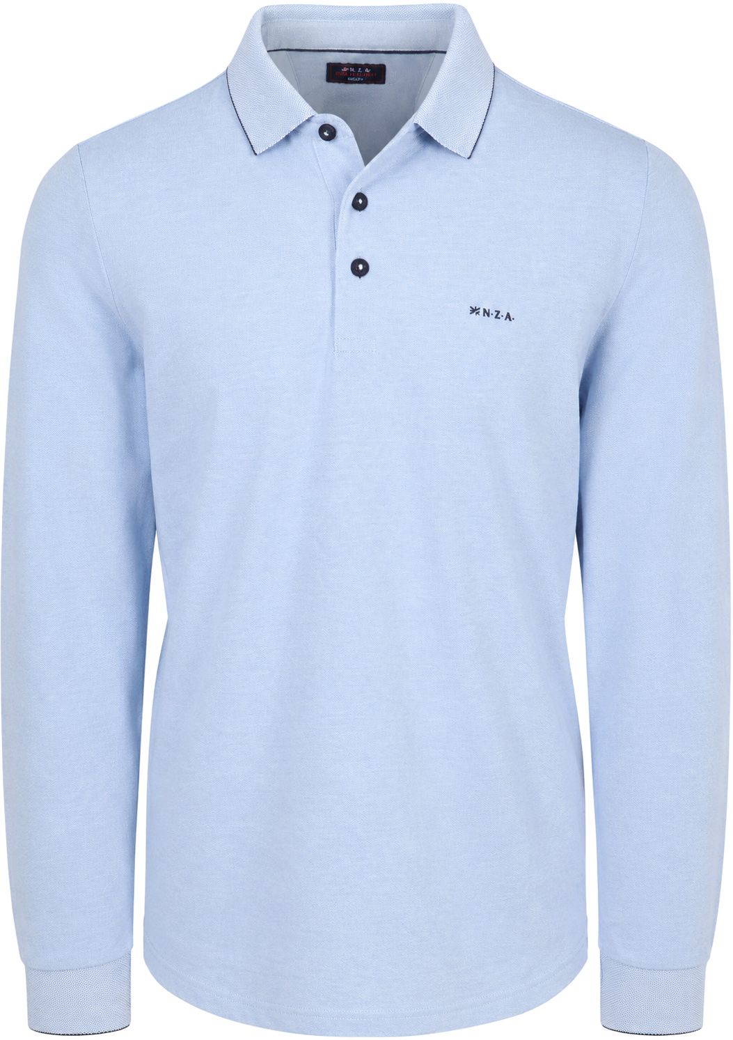 NZA Longsleeve Polo Hamton Piqué Bleu 26GN206-2694 commander en ligne | Suitable