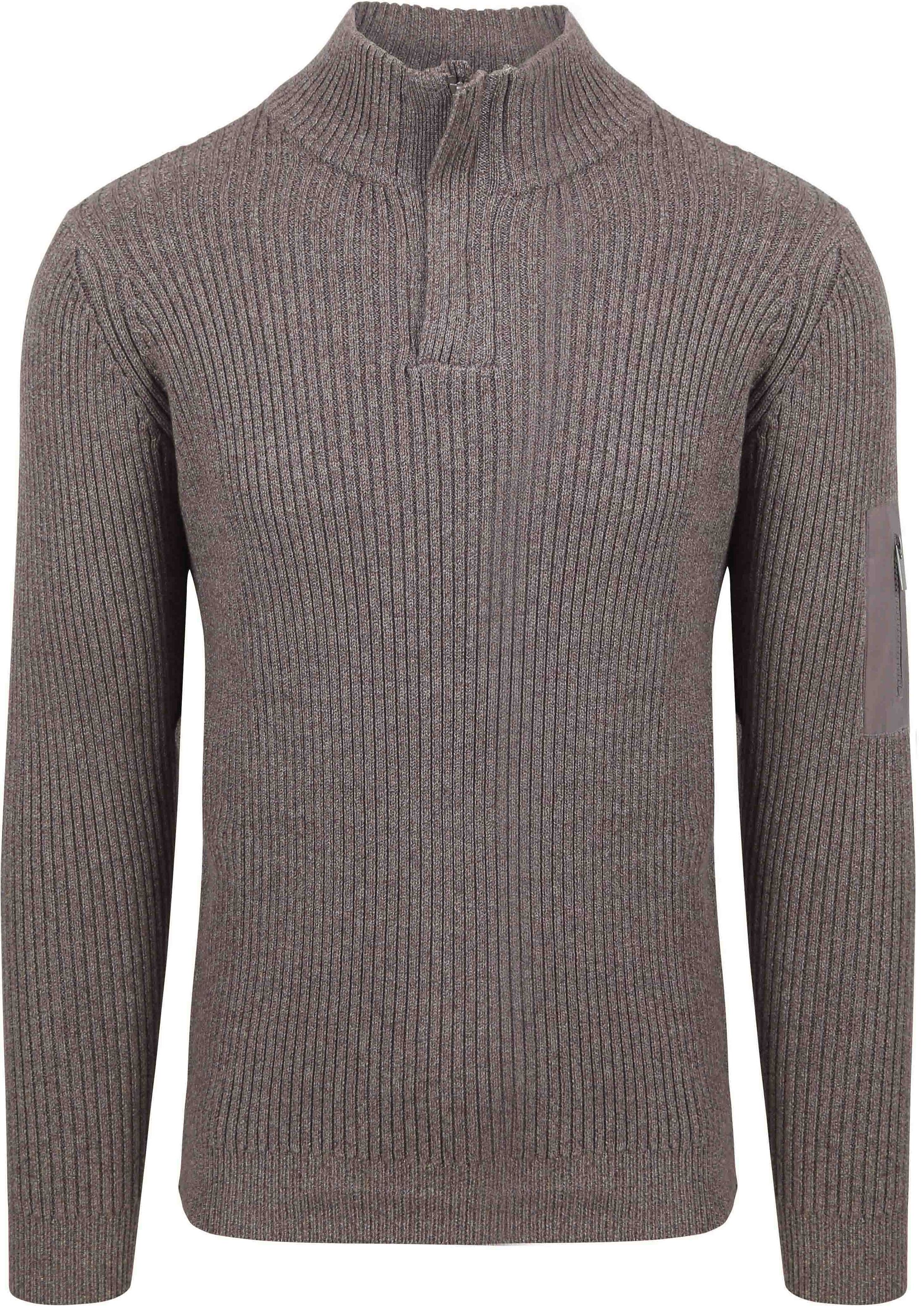 Suitable Mou Half Zip Sweater Taupe RSP-24PUMOUZ-BR