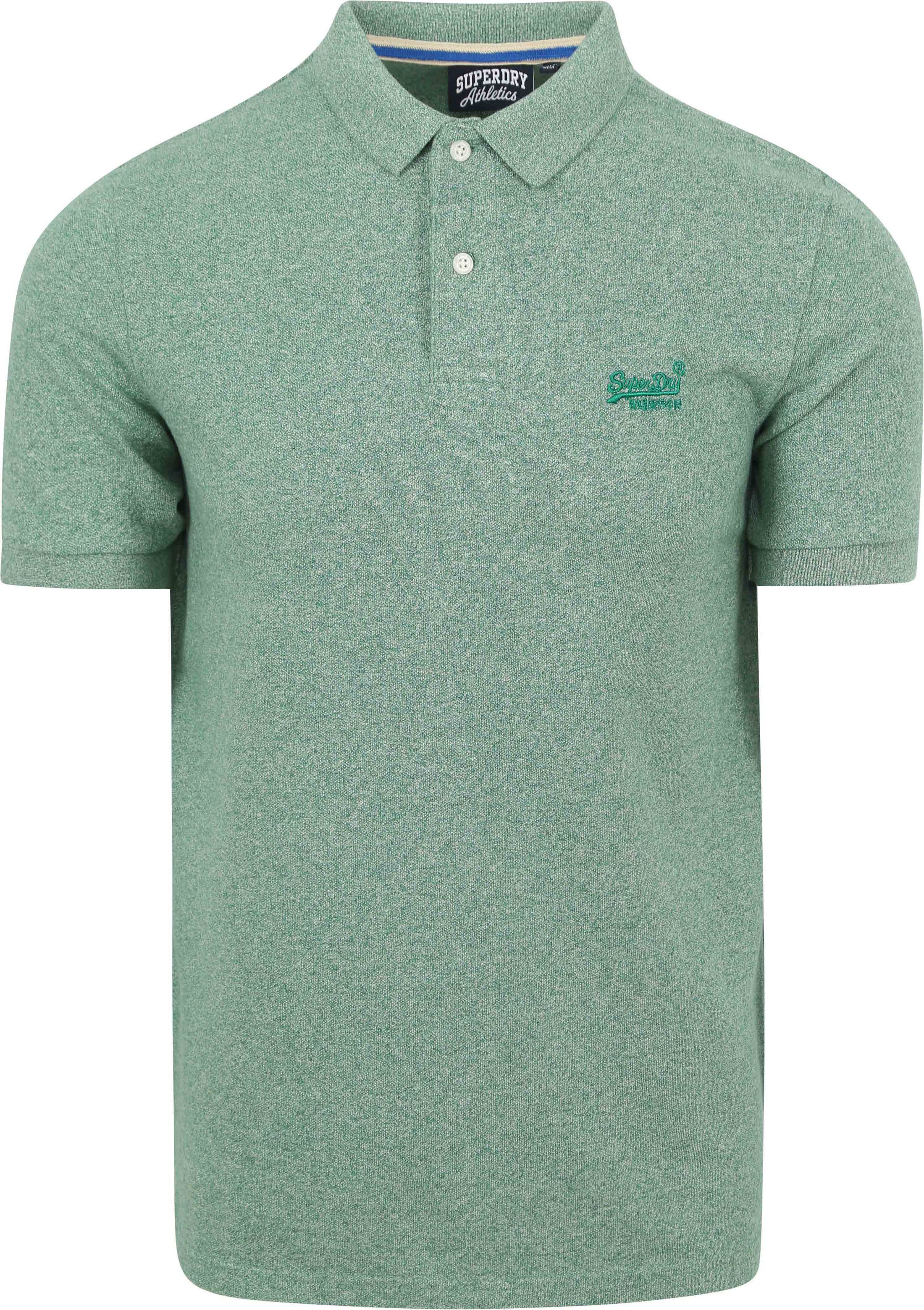 Superdry Piqué Poloshirt Melange Grün kaufen | M1110343A-5EE | Suitable