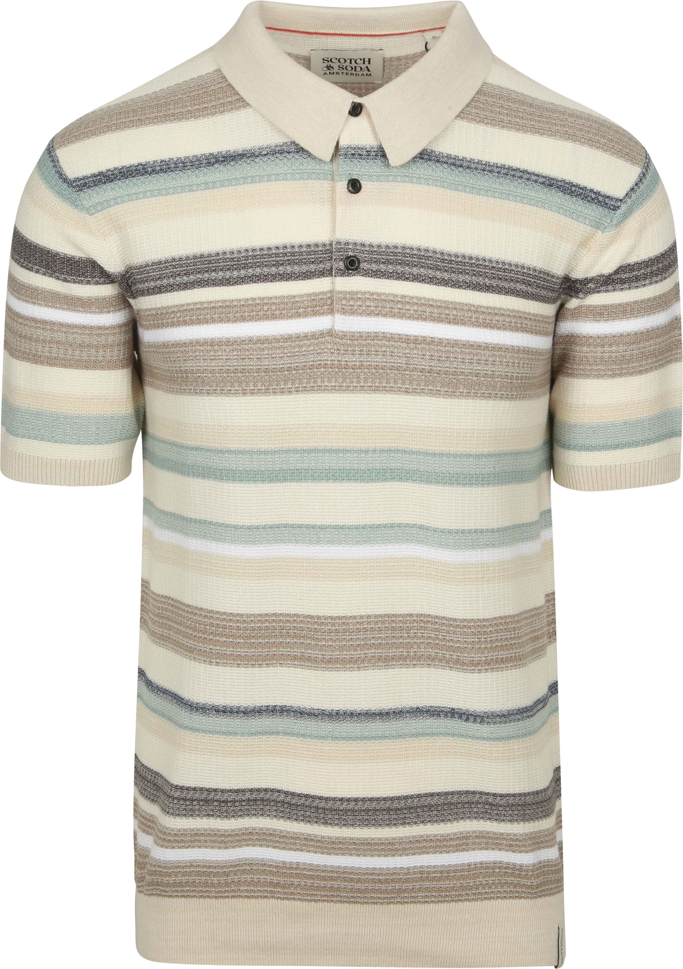 Scotch And Soda Strikket Polo Beige 178808-270
