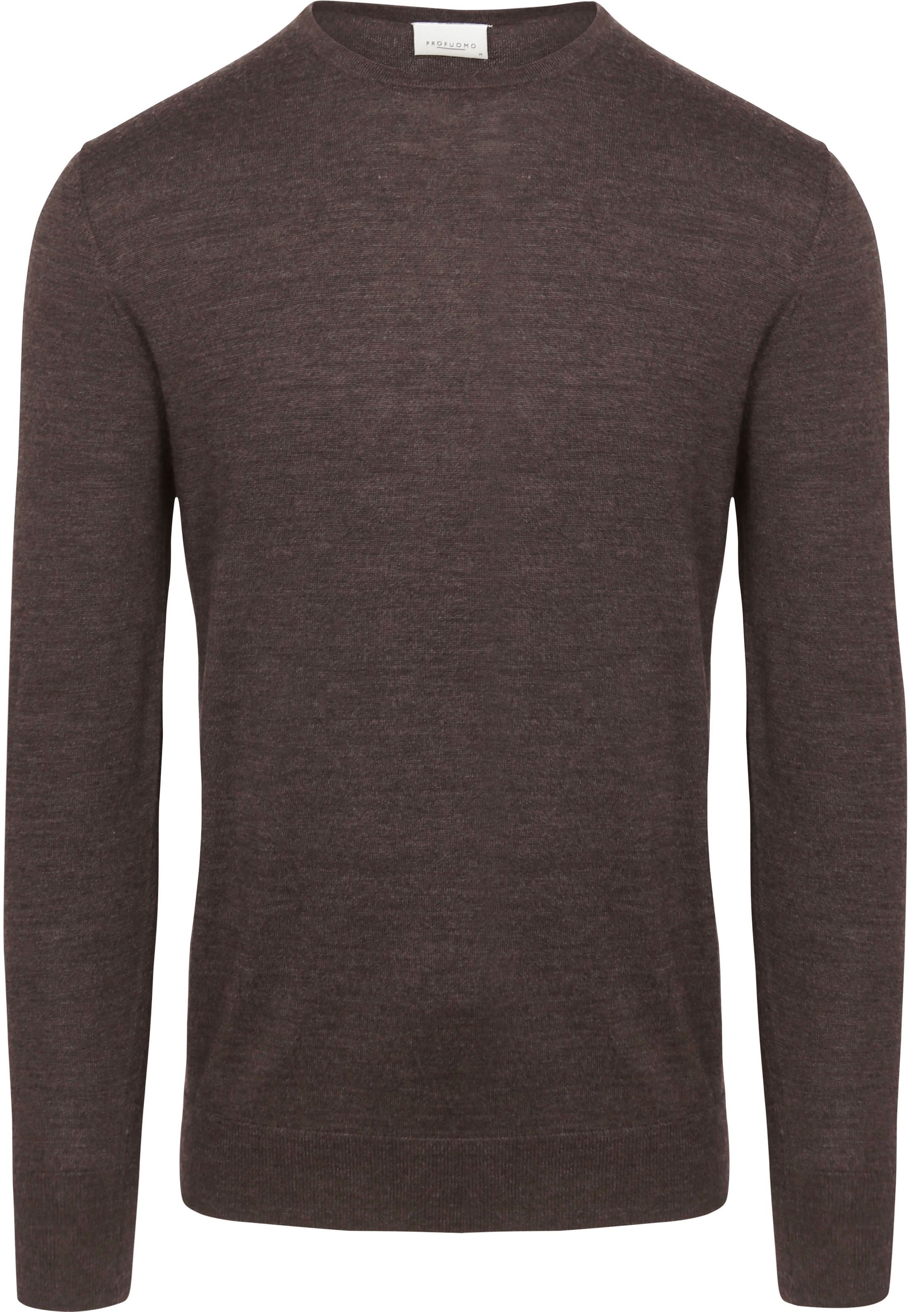 Profuomo Pullover i Merinould Brun PPVJ30001J-H