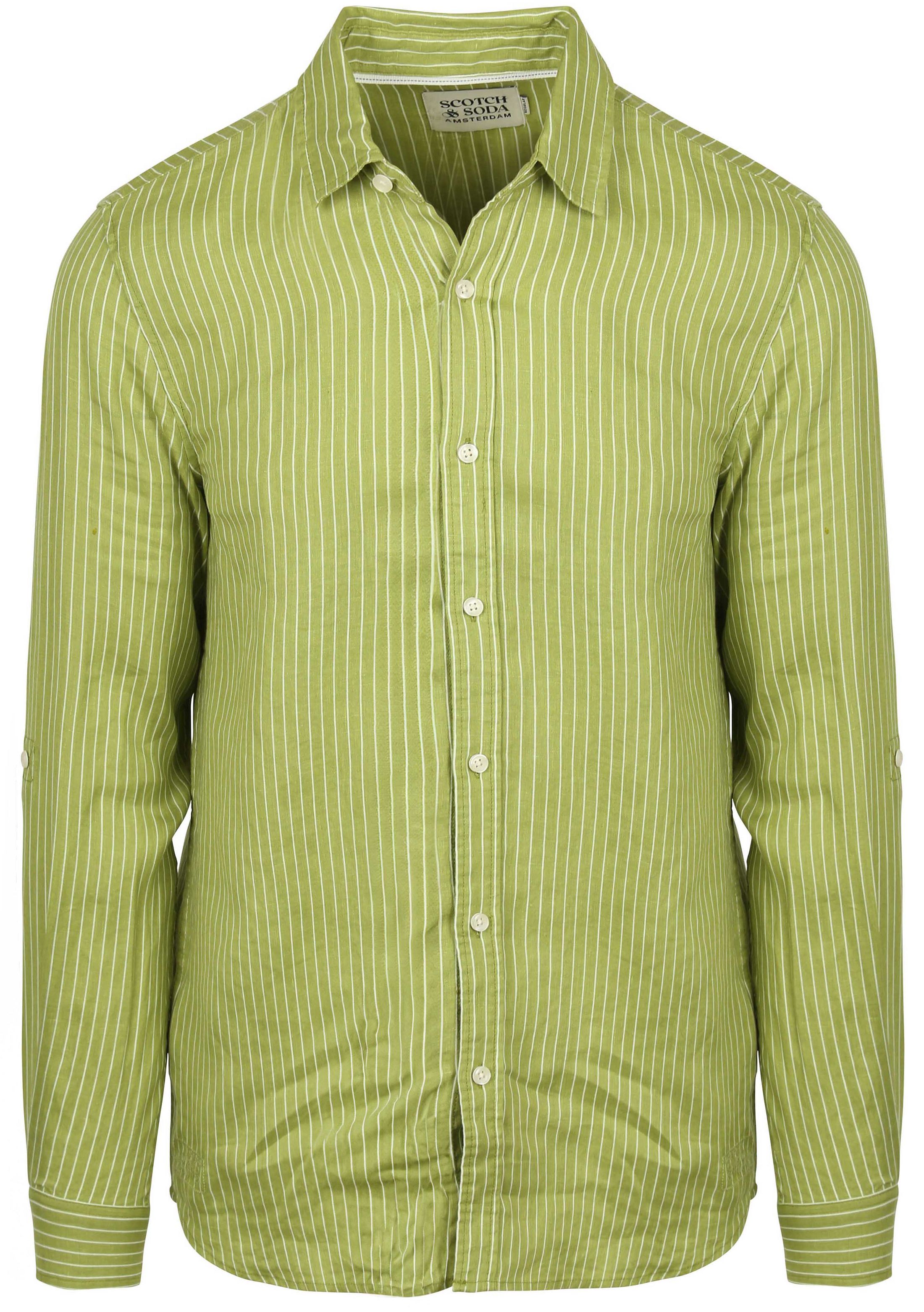 Scotch and Soda Leinenhemd Streifen Grün kaufen | Suitable
