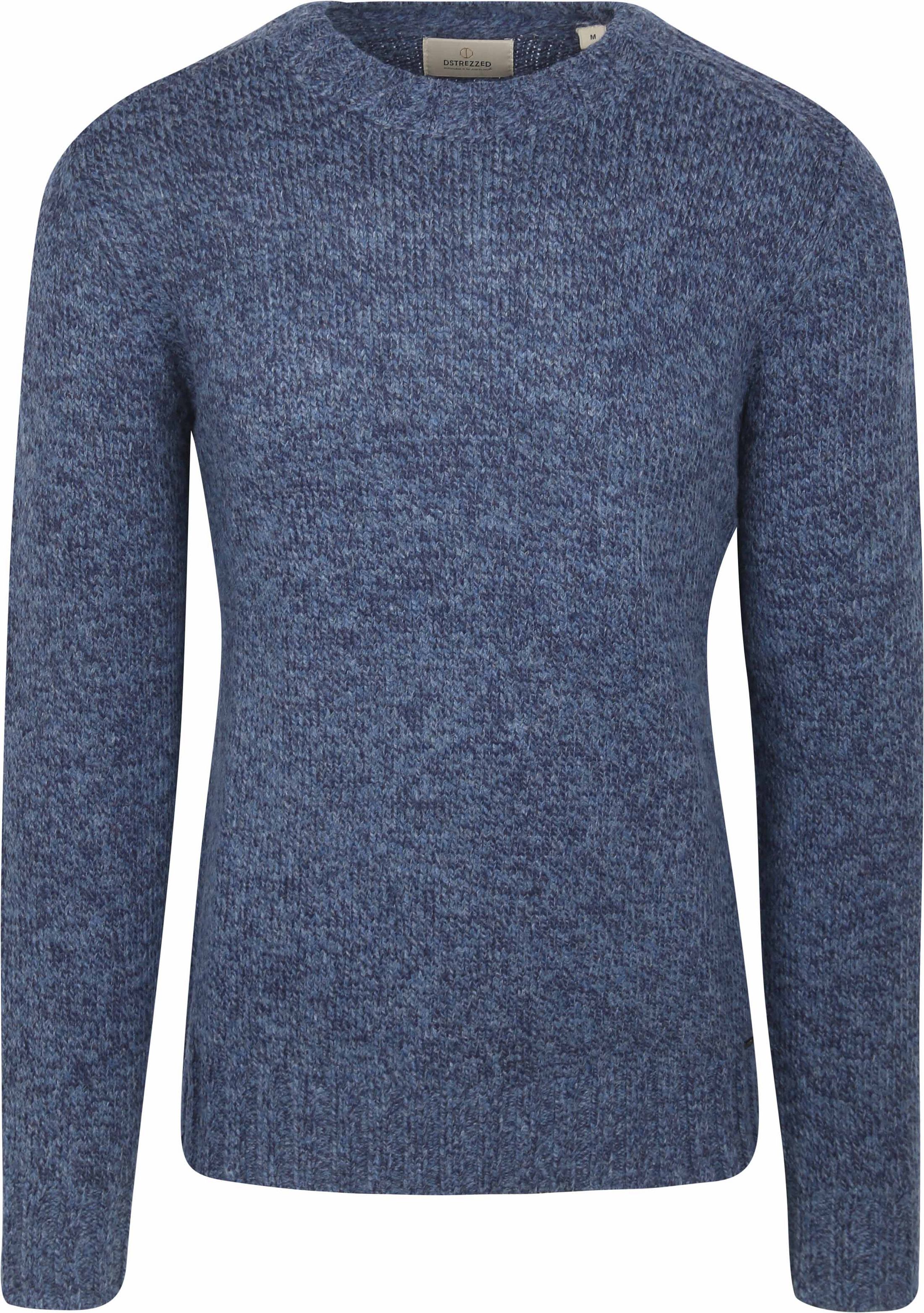 Dstrezzed Crewneck Per Melange Navy 405626-AW24-696