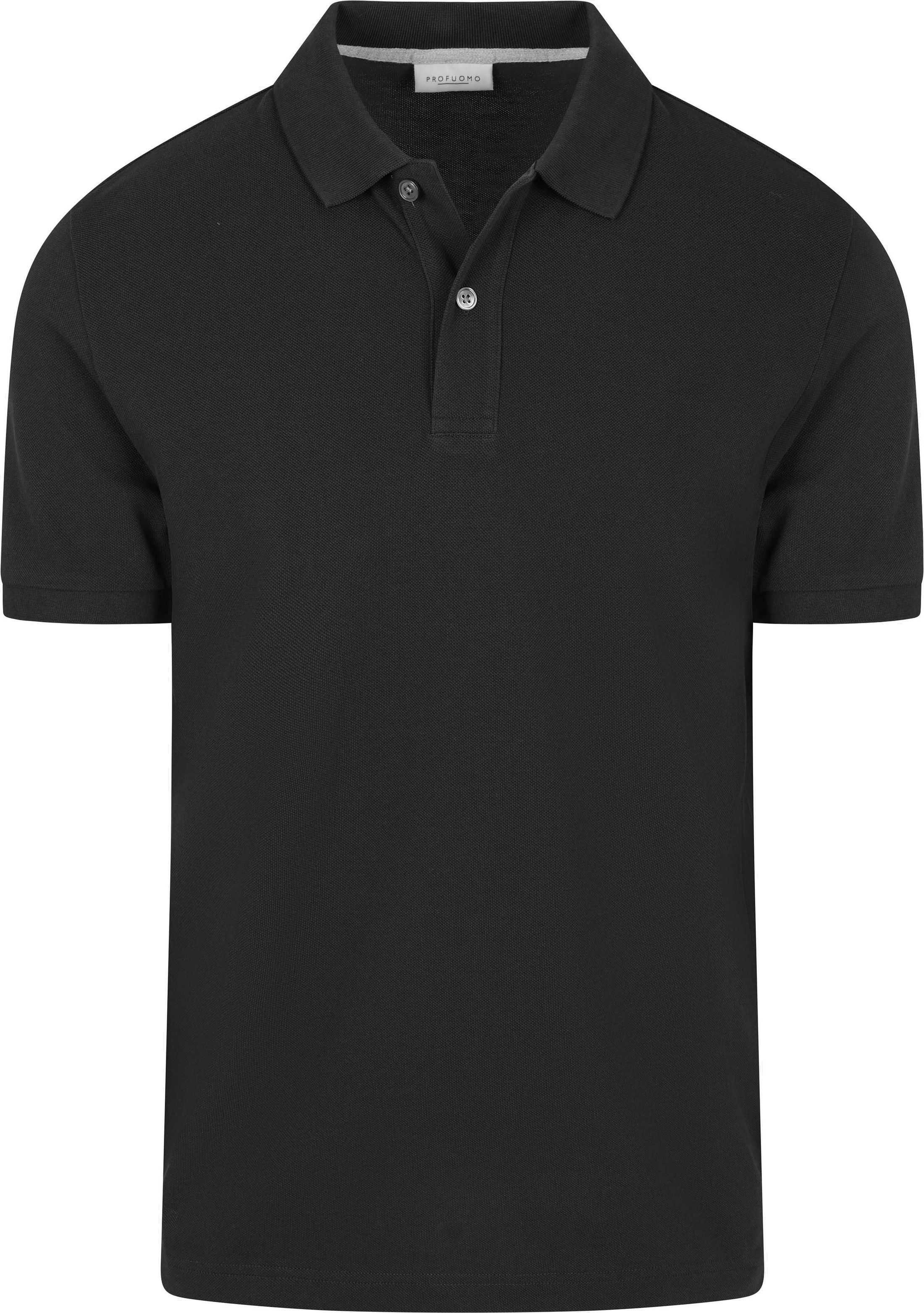 Profuomo Piqué Poloshirt Zwart kopen | Suitable