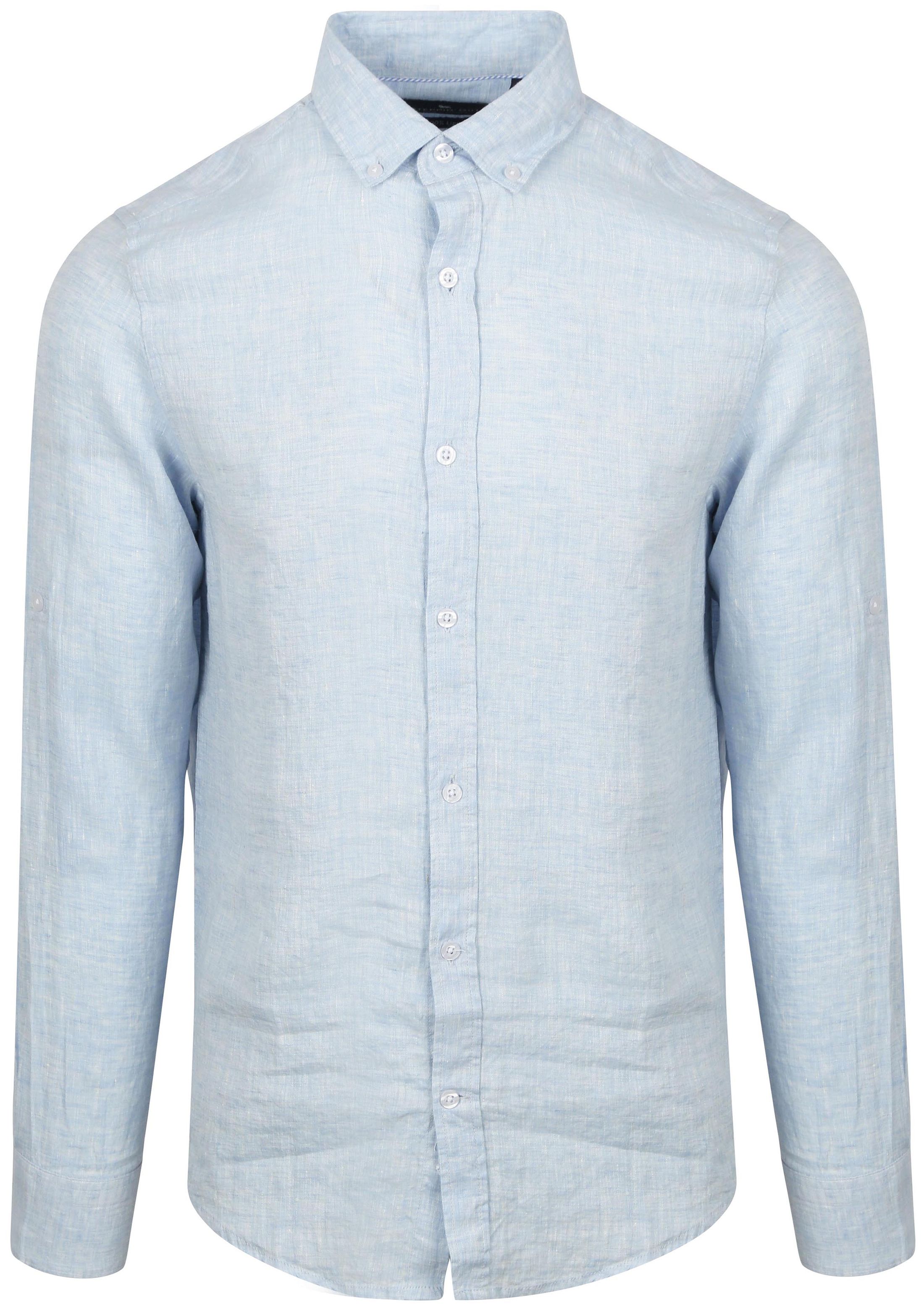 Steppin' Out Skjorte i Lyseblått Linskjorte SH-LIN-WASH -25.02 
