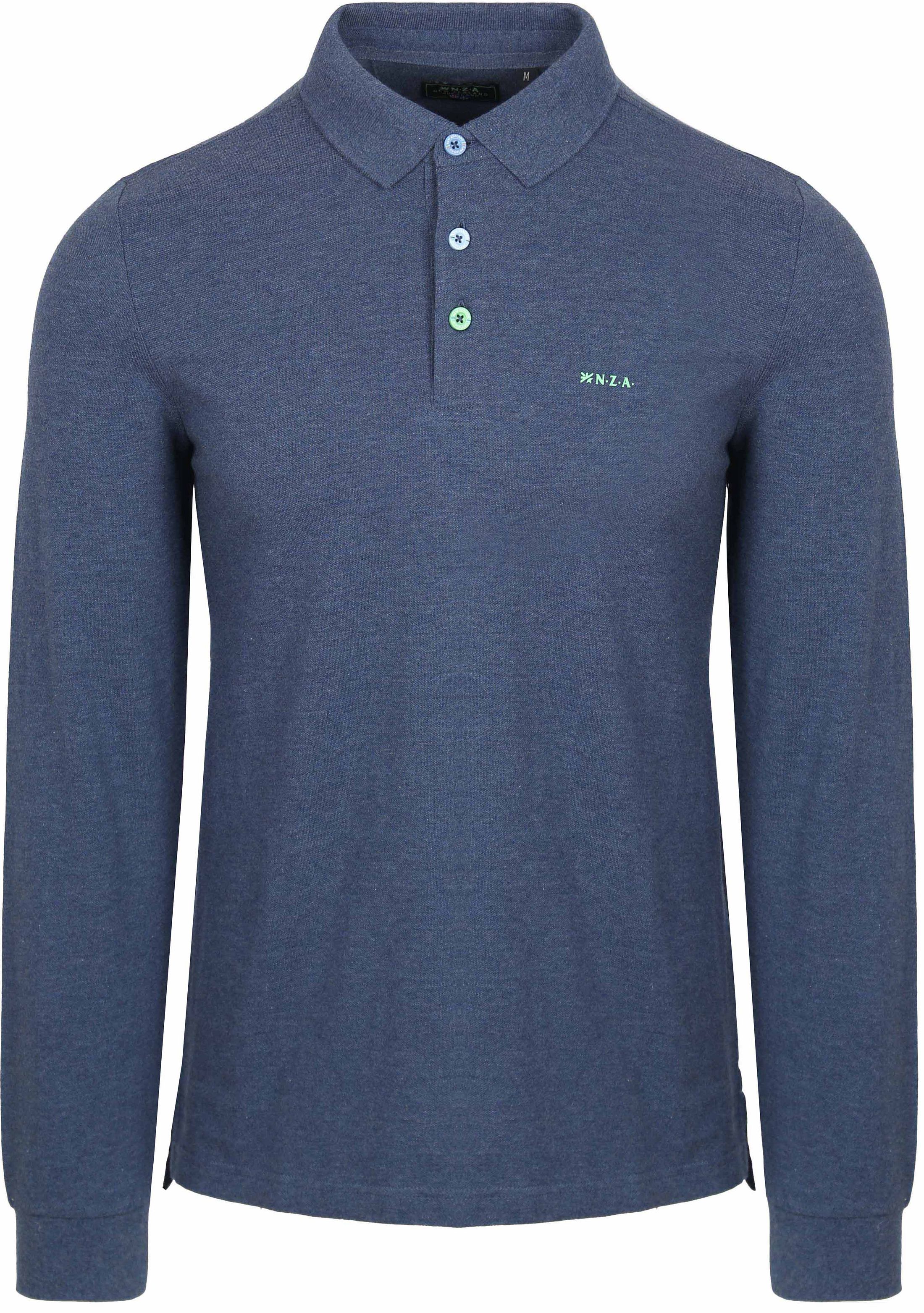 Køb NZA Langærmet Polo Marshall Dusk Navy 25BN221-1653 | Suitable