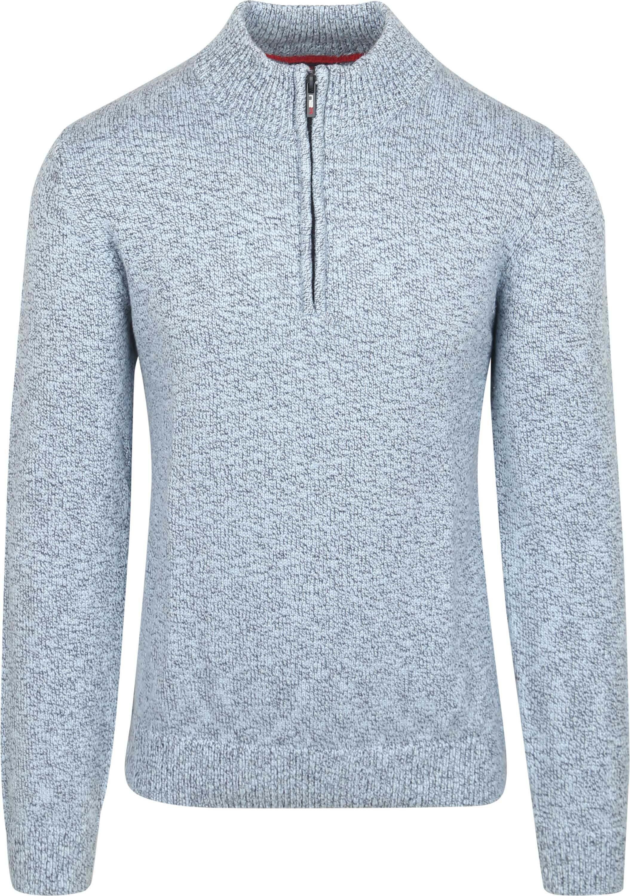 NZA Tröja Half Zip Thames Milton Slub Blå 25GN410-1694