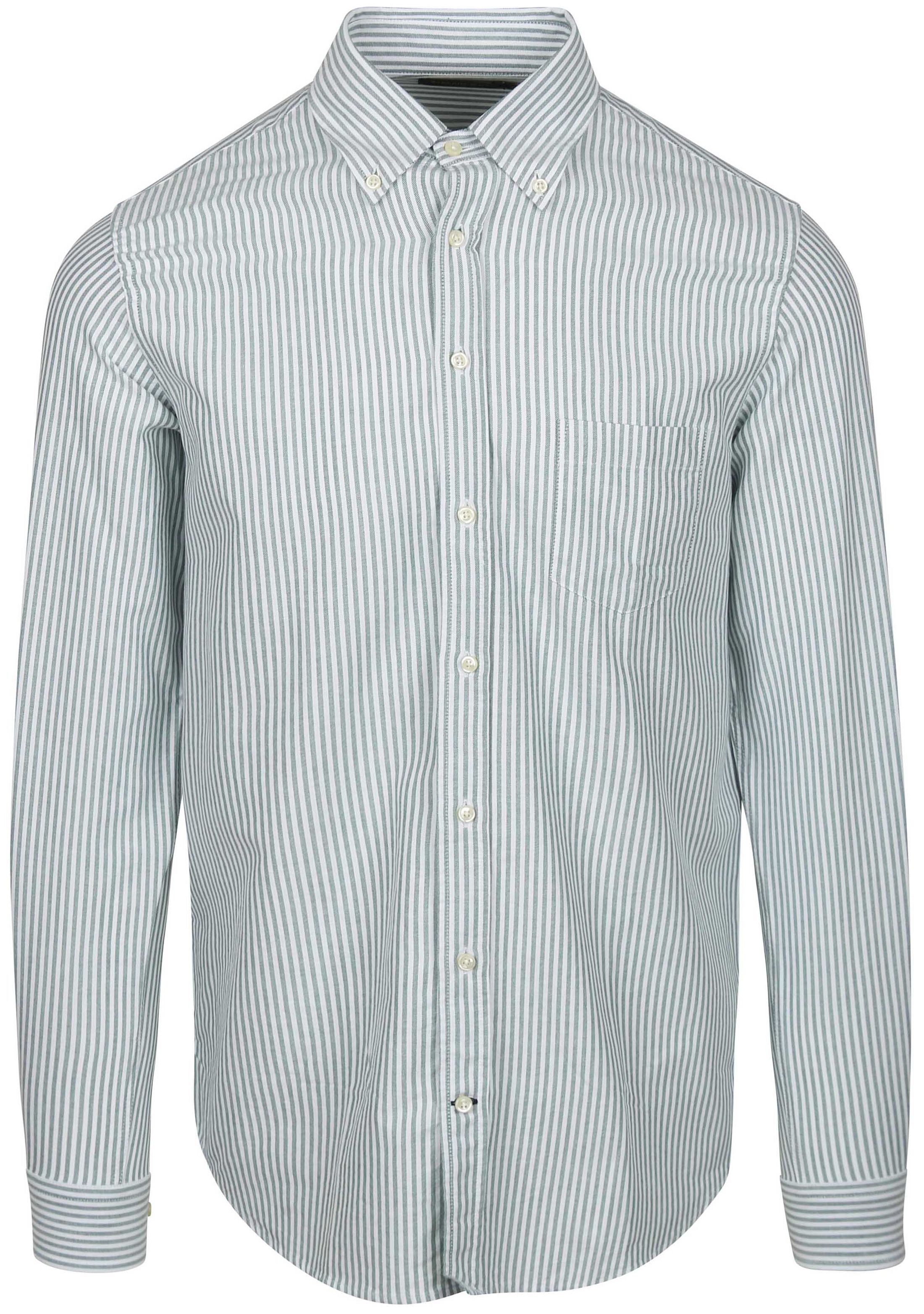 Steppin' Out Skjorte Oxford Brystlomme Stripete Lys grønn SM6001.0028-Green
