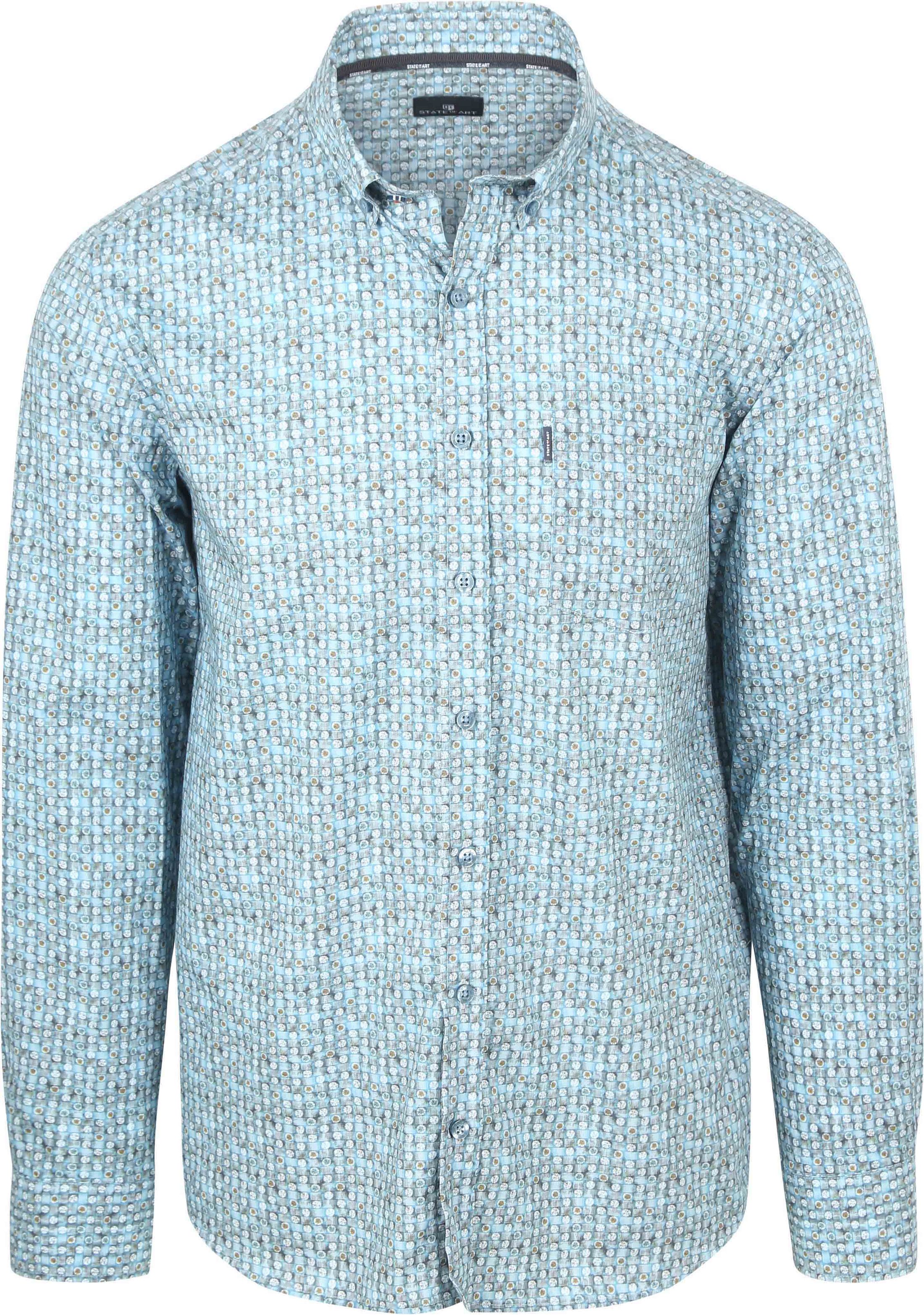 State Of Art Skjorte Poplin Dandelion Blå 21425275-5611