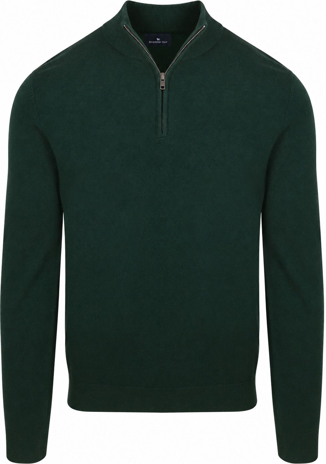 Steppin' Out Half Zip Trui Merinowol Caccia Groen PU-MO- MRI-REF12-SO-25.03 Caccia D.Green kopen | Suitable