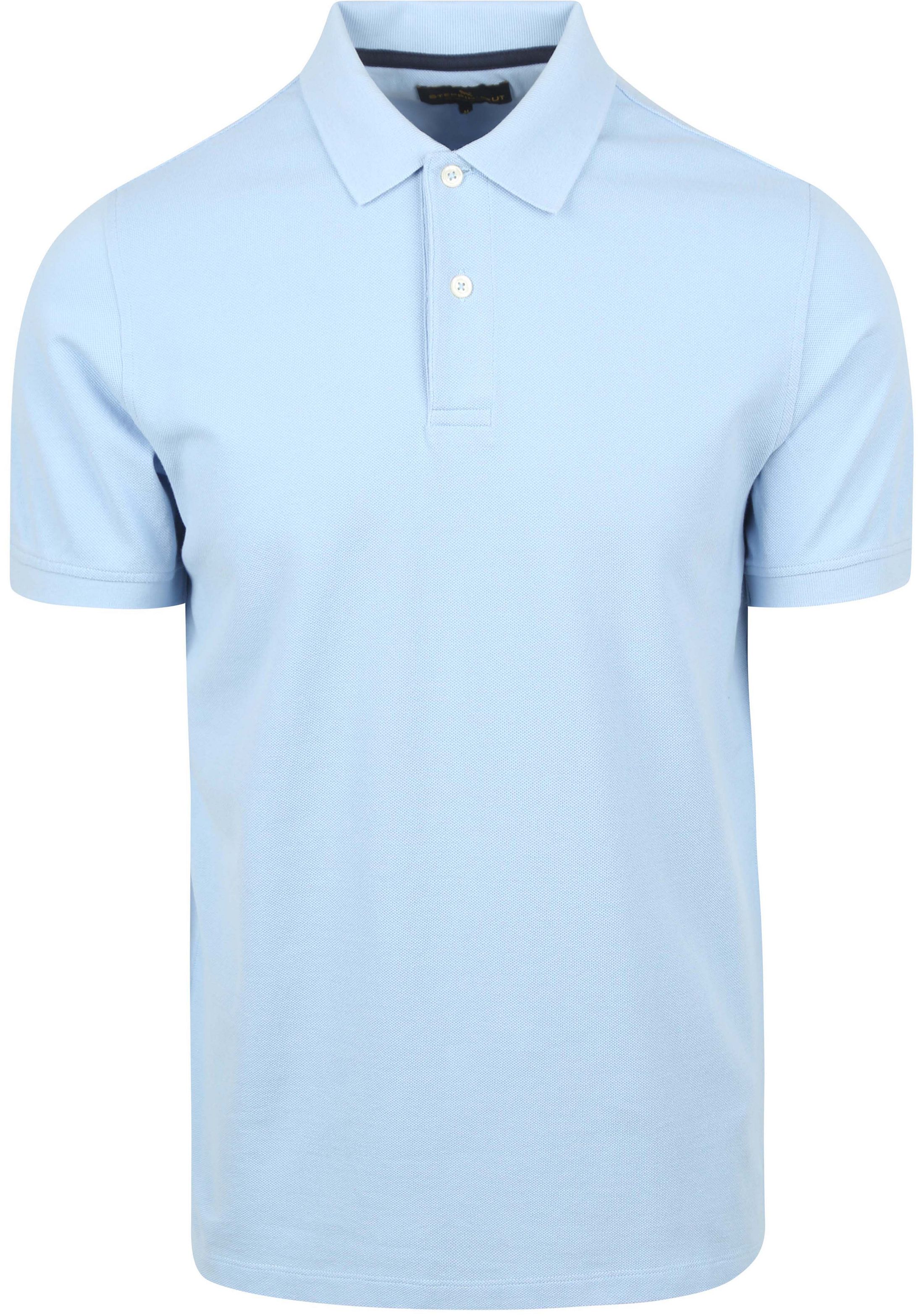 Steppin' Out Polo Piqué Classic Bleu Clair PO-PIQ-STEP-03 L blue commander en ligne | Suitable