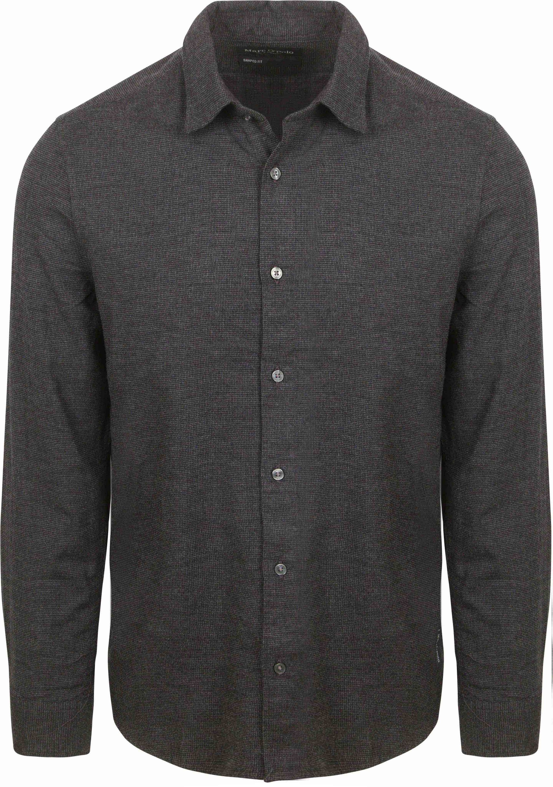 Marc O'Polo Skjorta Flanelltryck Antracit M29740142358-J96