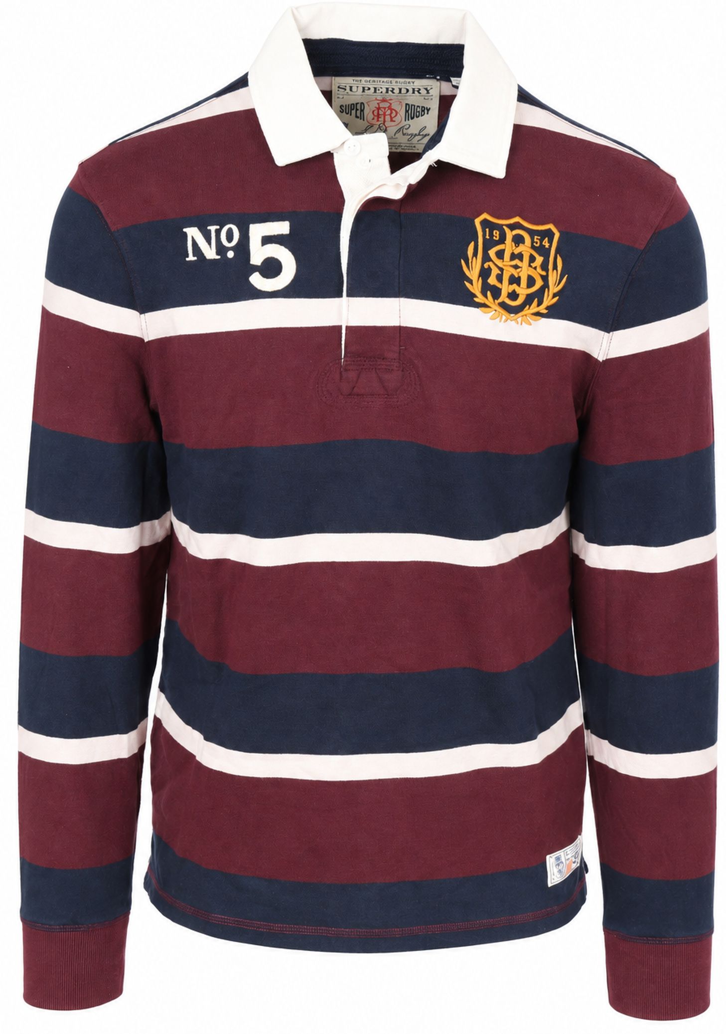 Superdry Rugby Double Emblem Stripe Port/Navy M1110483A-K1L kopen | Suitable