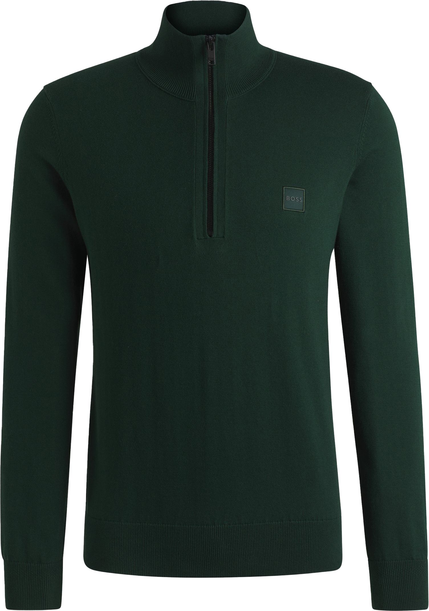BOSS Kanobix Half Zip Trui Donkergroen 50527585-350 kopen | Suitable