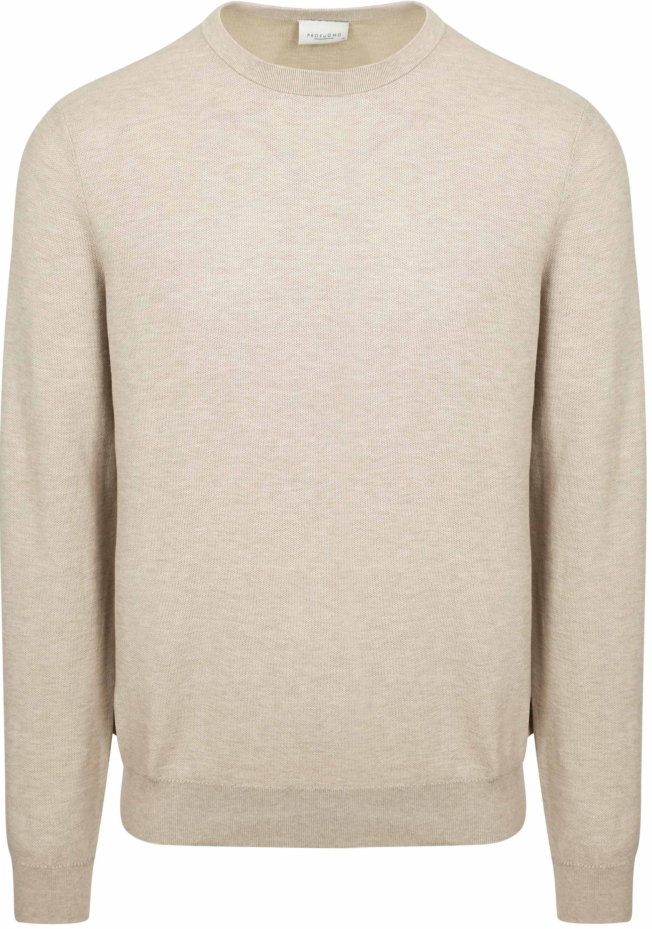 Profuomo Pullover Struktur Beige