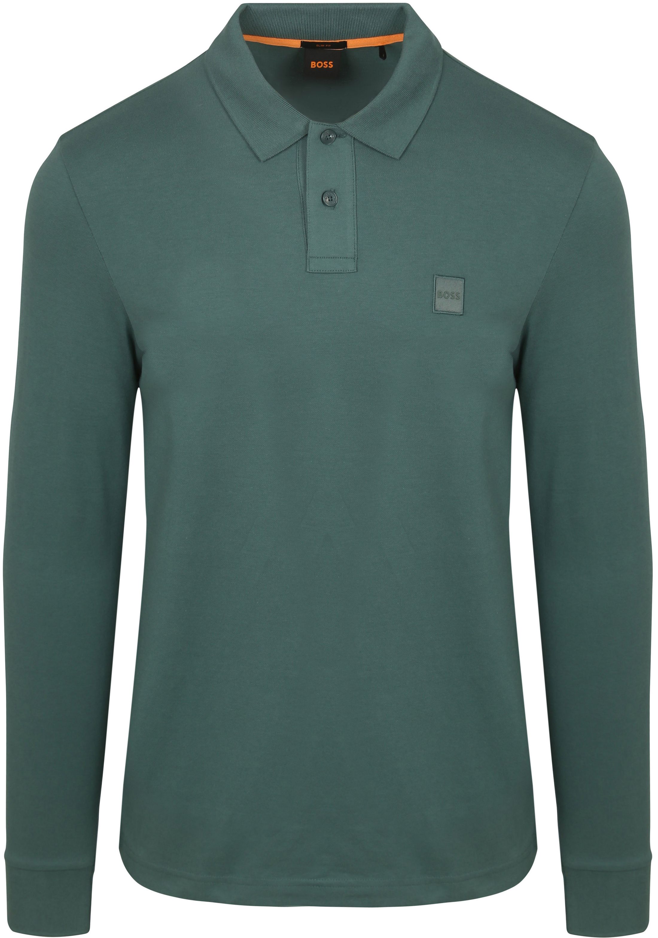Koszulka polo BOSS Passerby Open z długim rękawem w kolorze zielonym 50507704-369