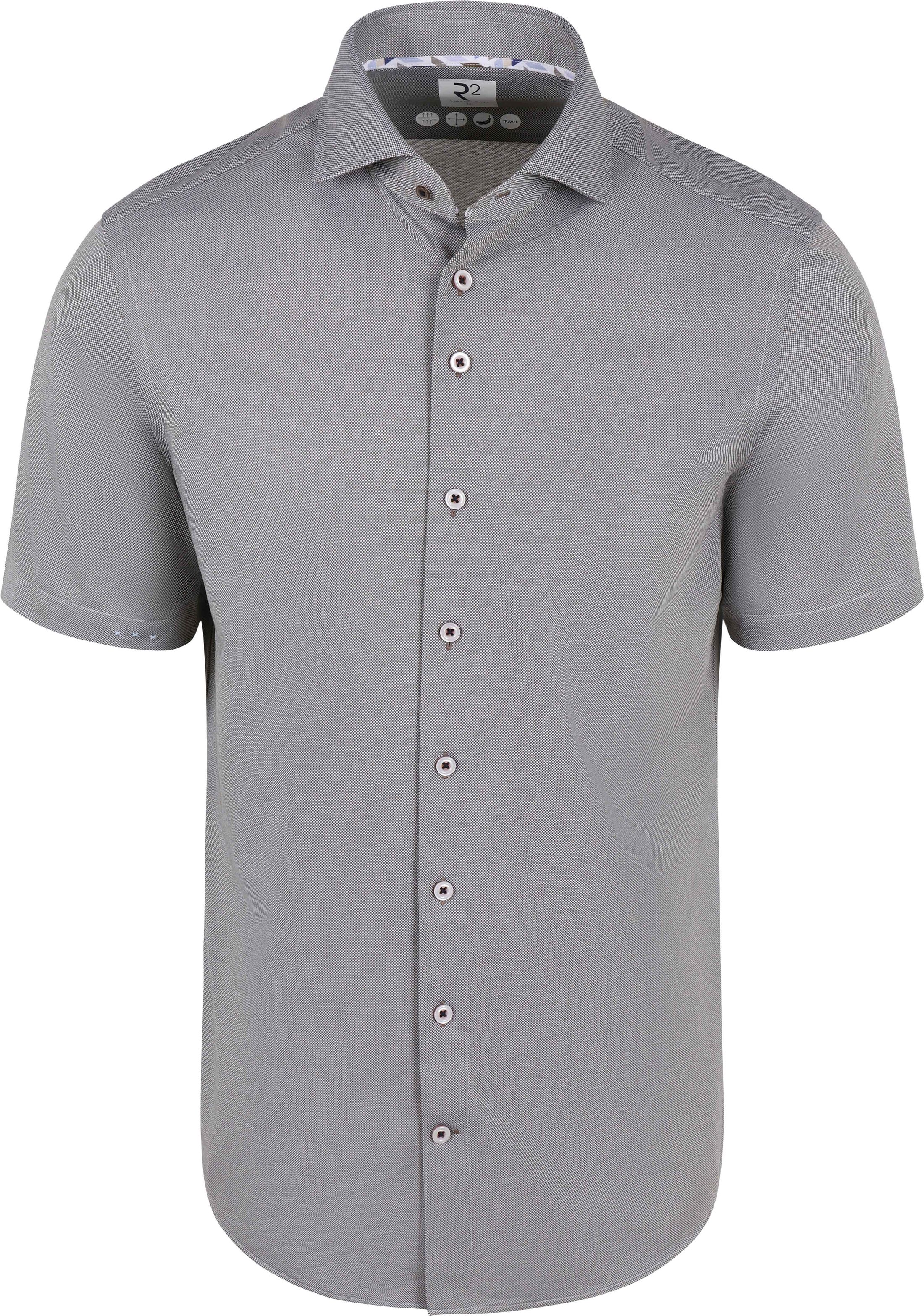 Køb R2 Short Sleeve Skjorte Teknisk Strikket Dobby Grøn  | Suitable