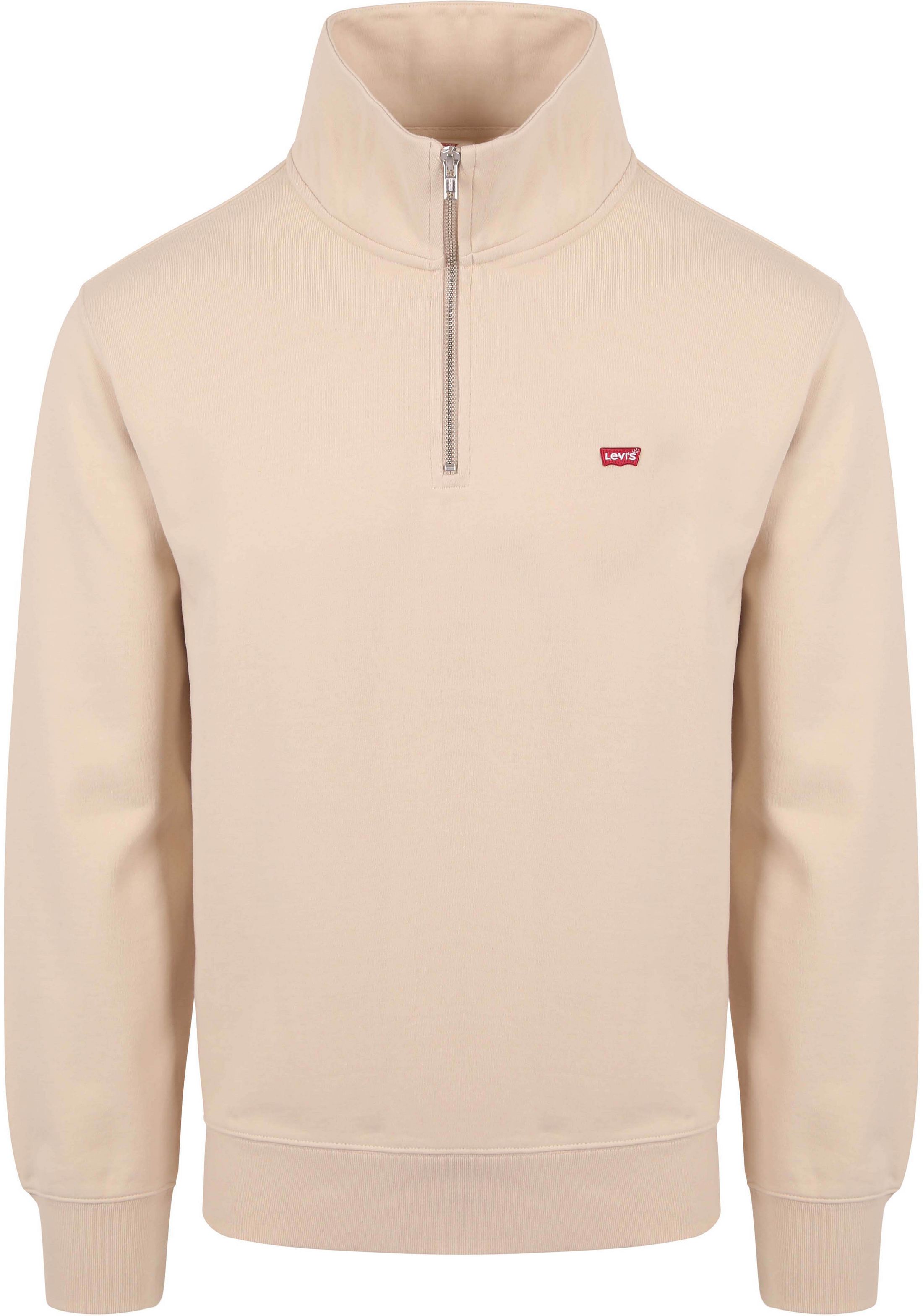 Levi's genser med halv glidelås i økru A8606-0002