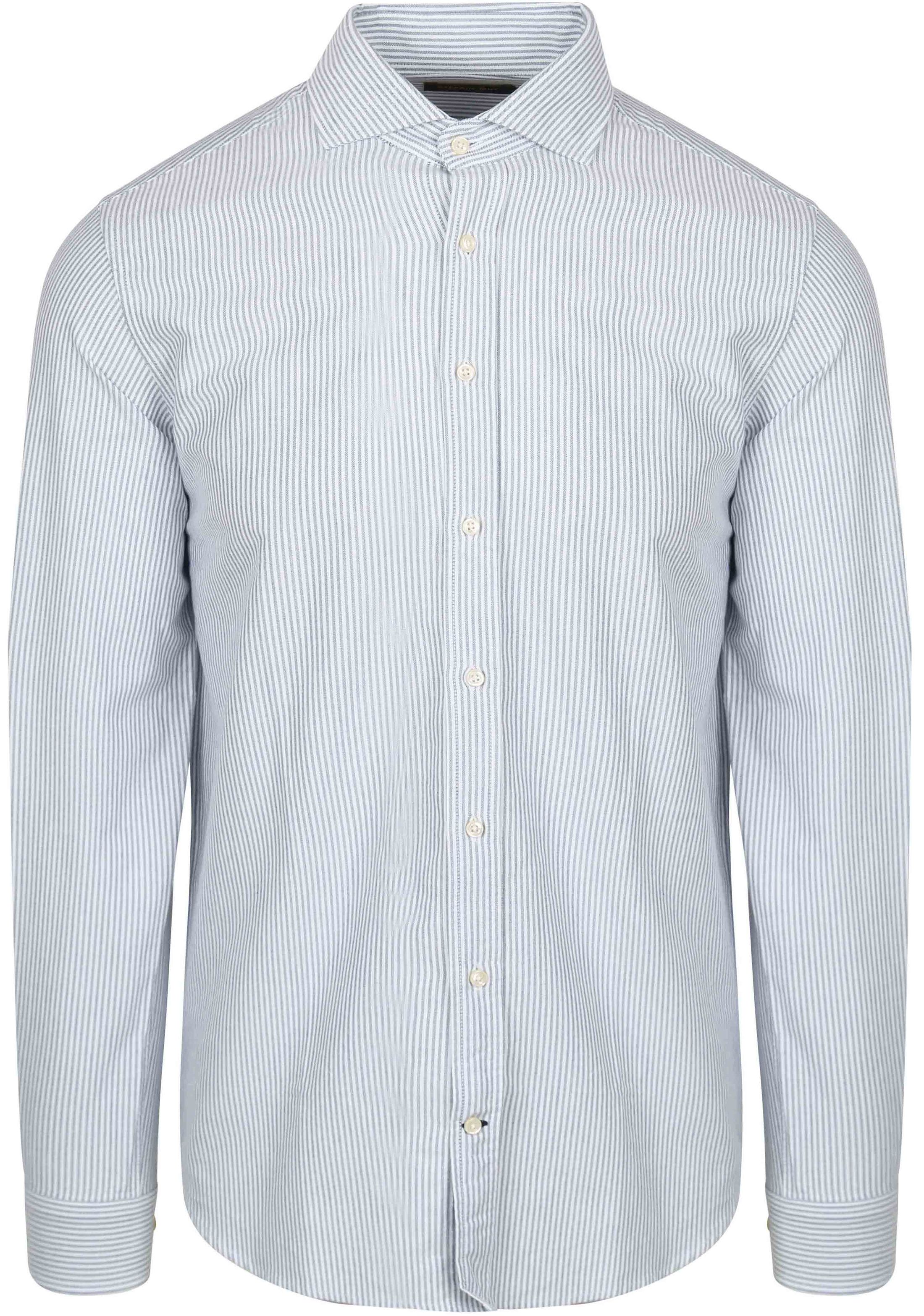 Steppin' Out Skjorte Oxford Stripe Lyseblå SM6001.0029-Navy
