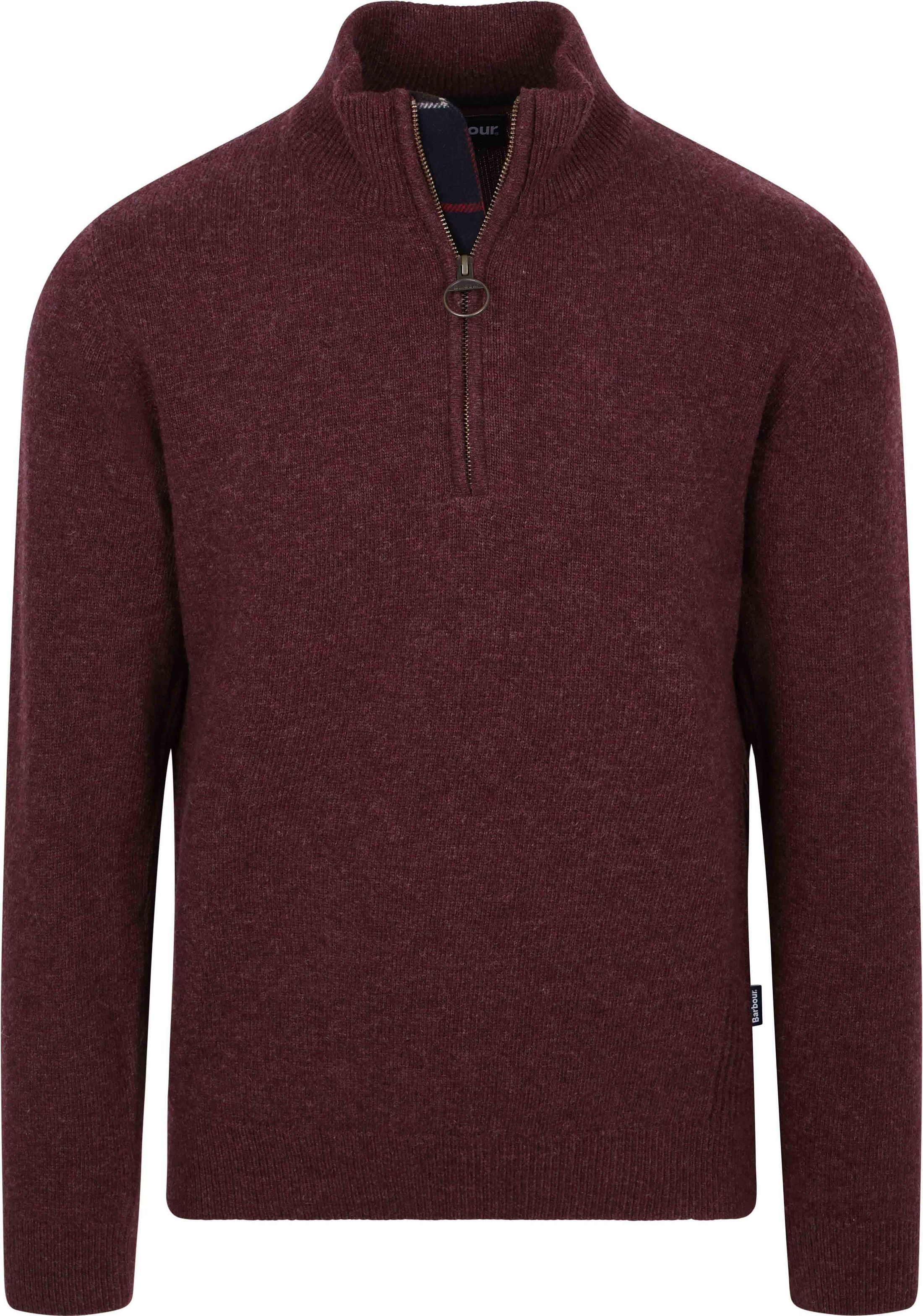 Barbour Holden Half Zip Pullover Wool Burgundy order online | MKN0837-RE77 | Suitable Hungary