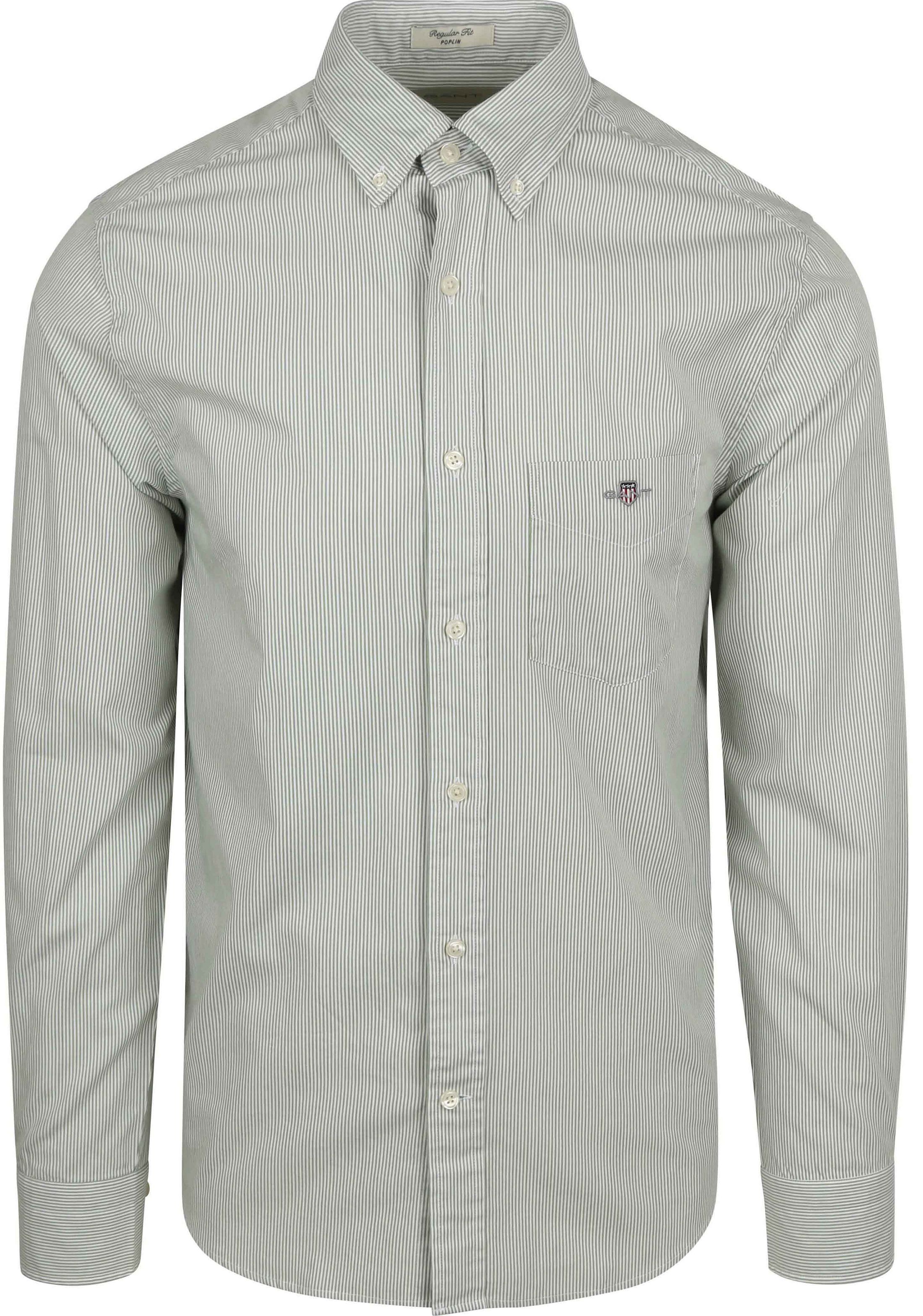 Gant Poplin Banker Hemd Streifen Grün 3000140-362 kaufen | Suitable