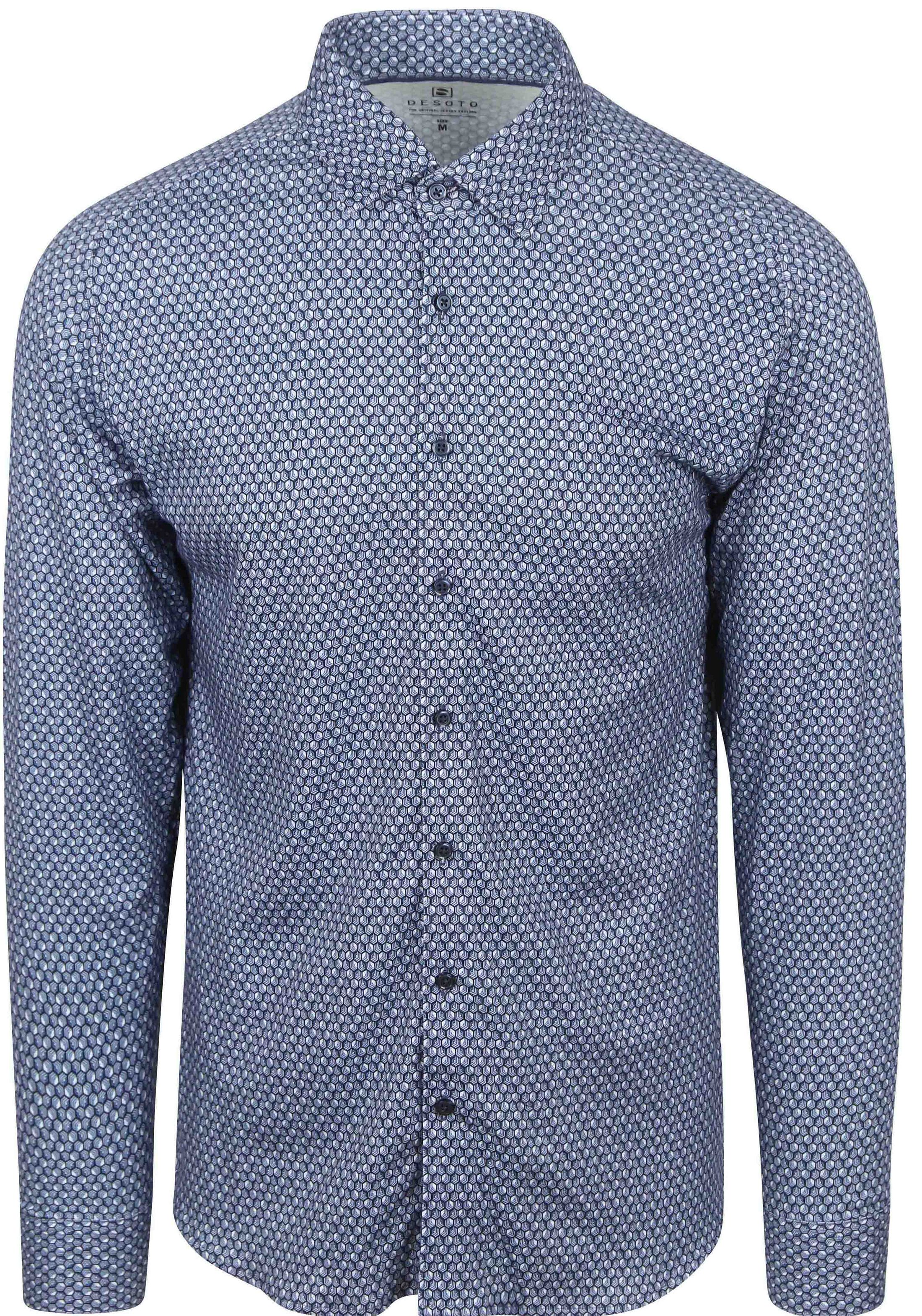 Desoto Hemd Print Donkerblauw 87128-3-533 kopen | Suitable