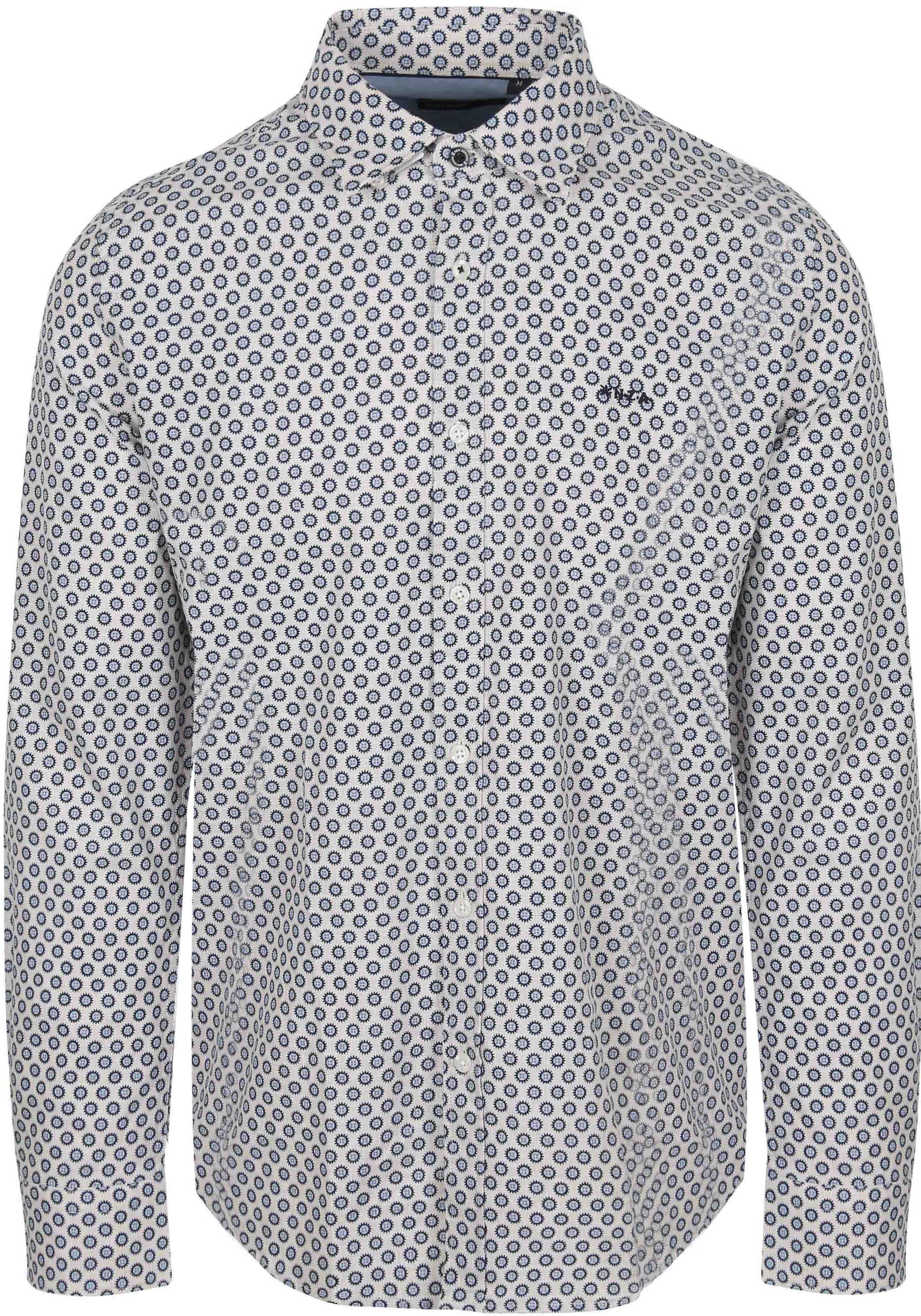 NZA Skjorta Jaden Linne Blandning Blå 25BN544-1675