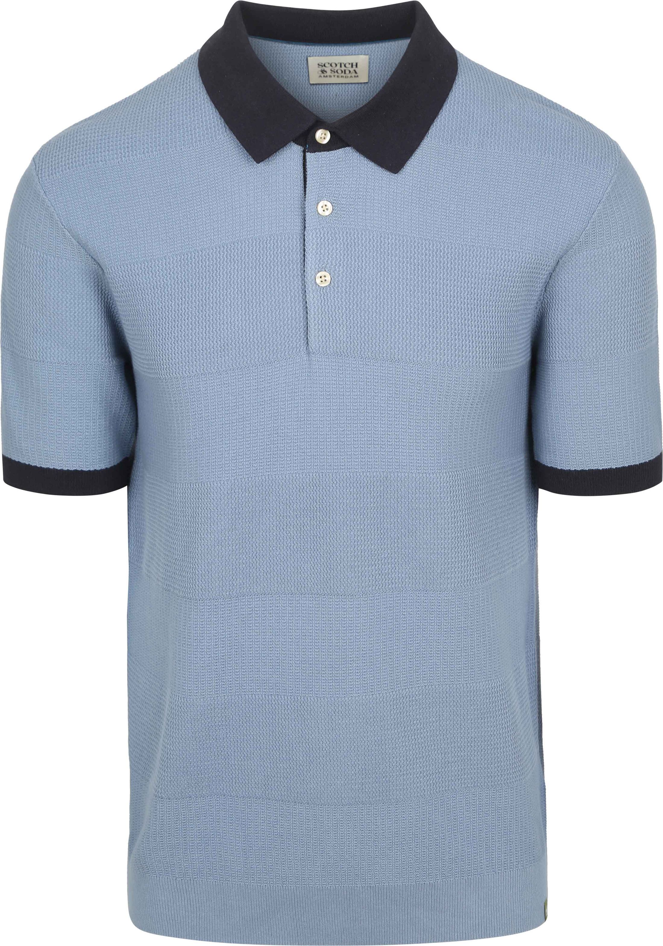 Scotch And Soda Strikket Polo Struktur Blå 181319-410